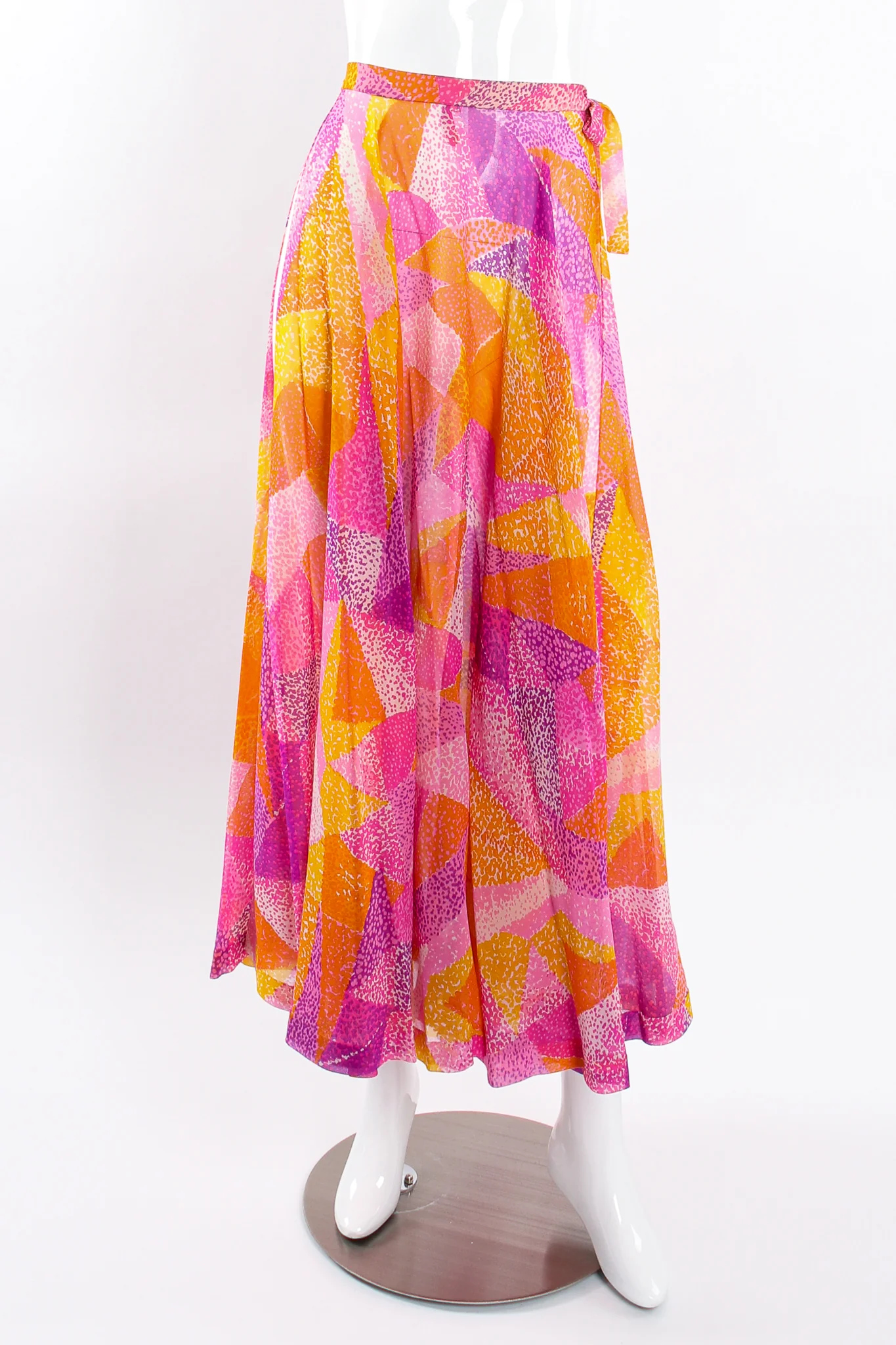 Geometric Silk Jersey Dress & Overskirt - Image 24