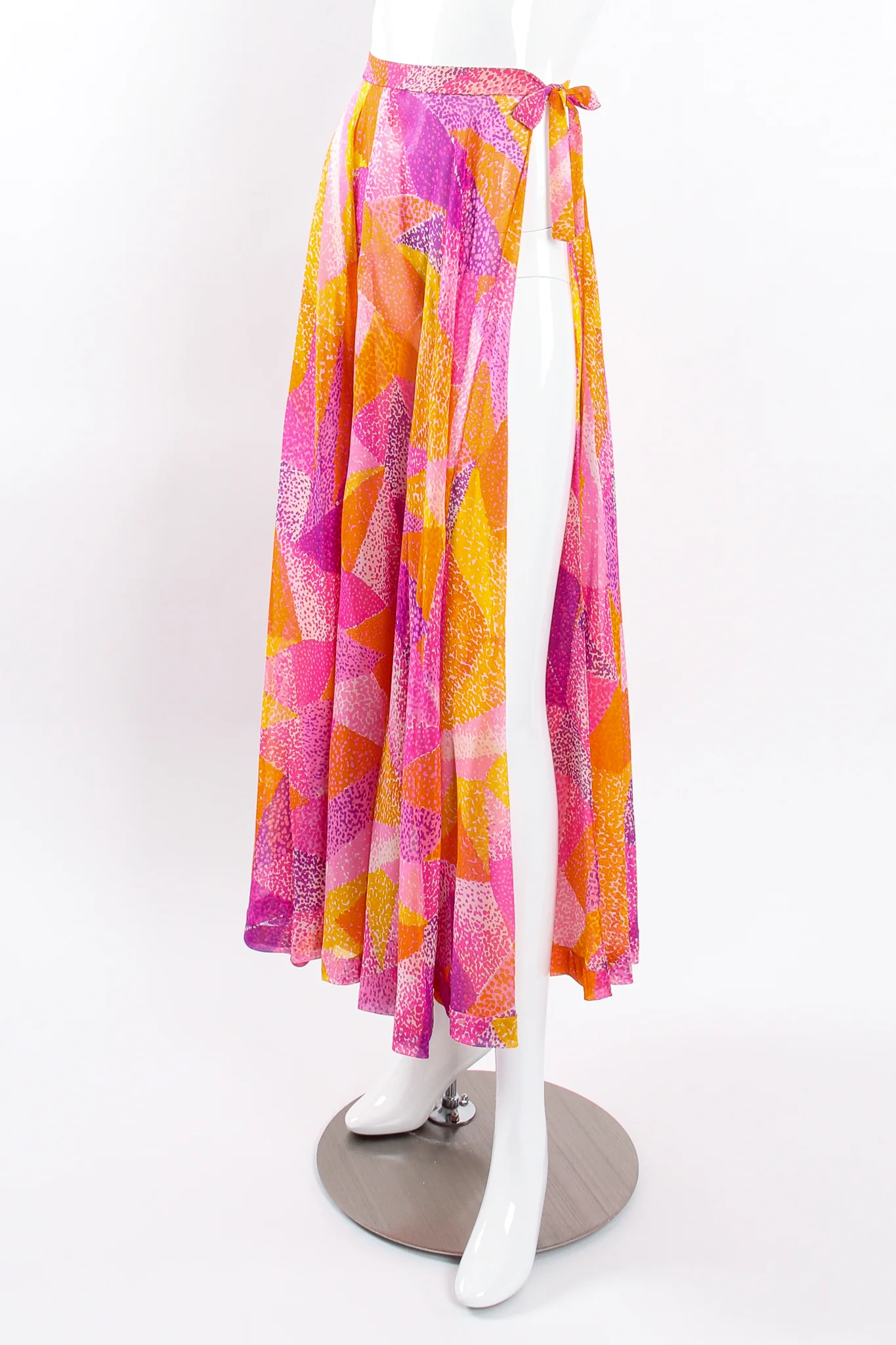 Geometric Silk Jersey Dress & Overskirt - Image 25
