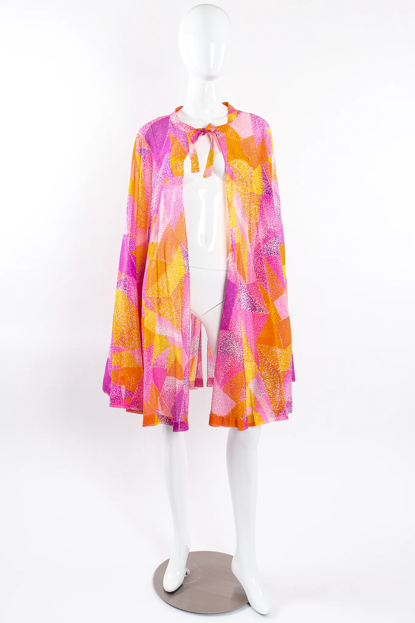 Geometric Silk Jersey Dress & Overskirt - Image 27