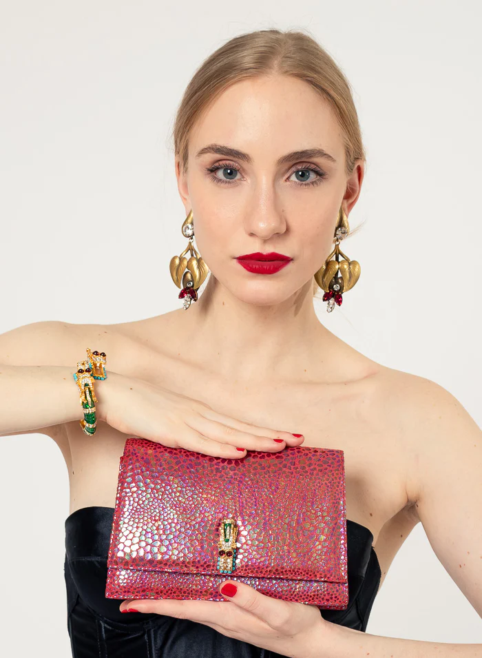 Gilded Leaf Drop Earrings - Image 2