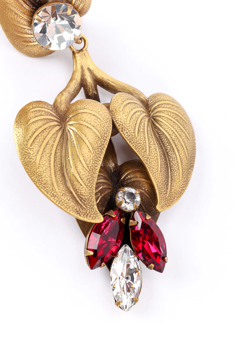 Gilded Leaf Drop Earrings - Image 4