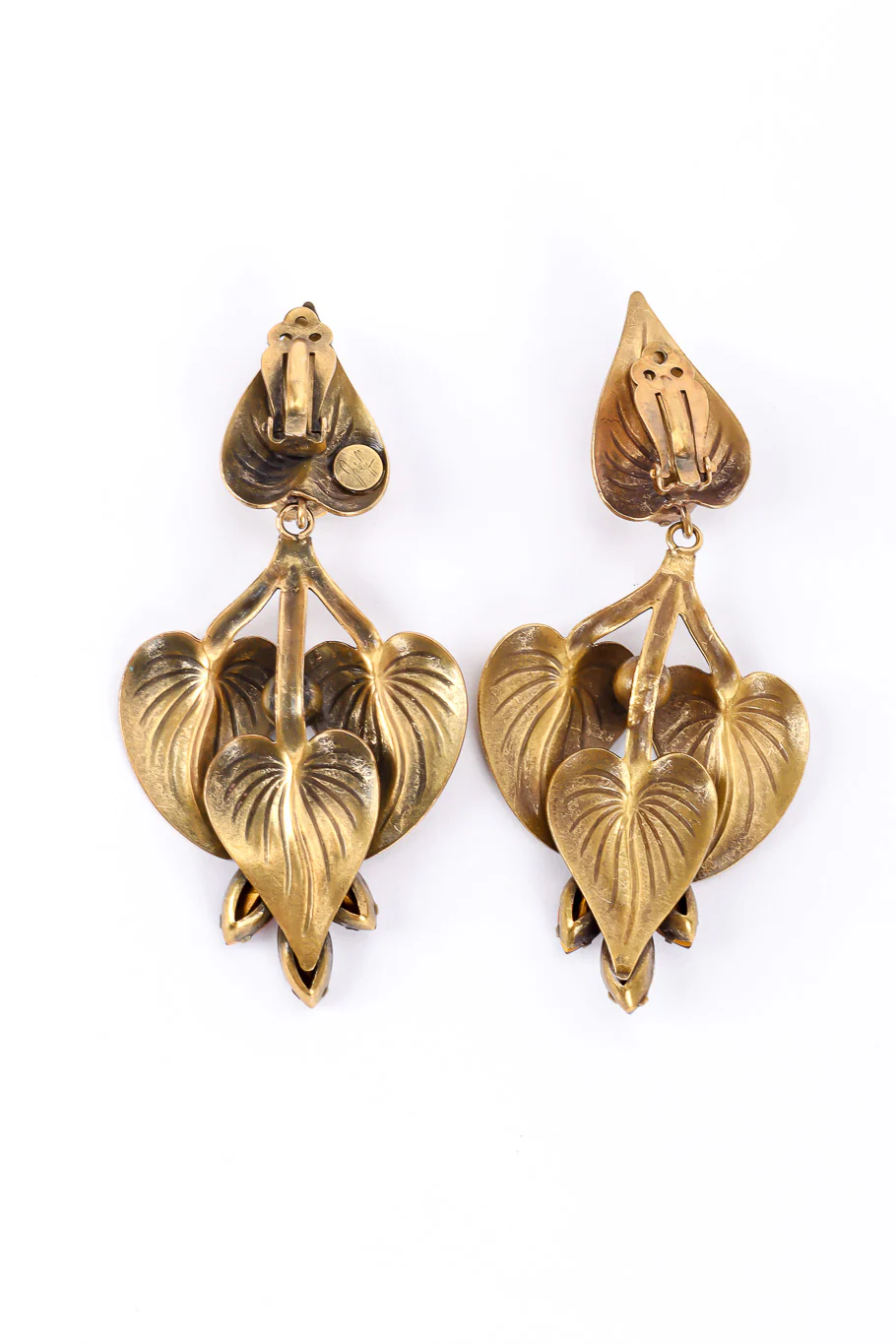 Gilded Leaf Drop Earrings - Image 7