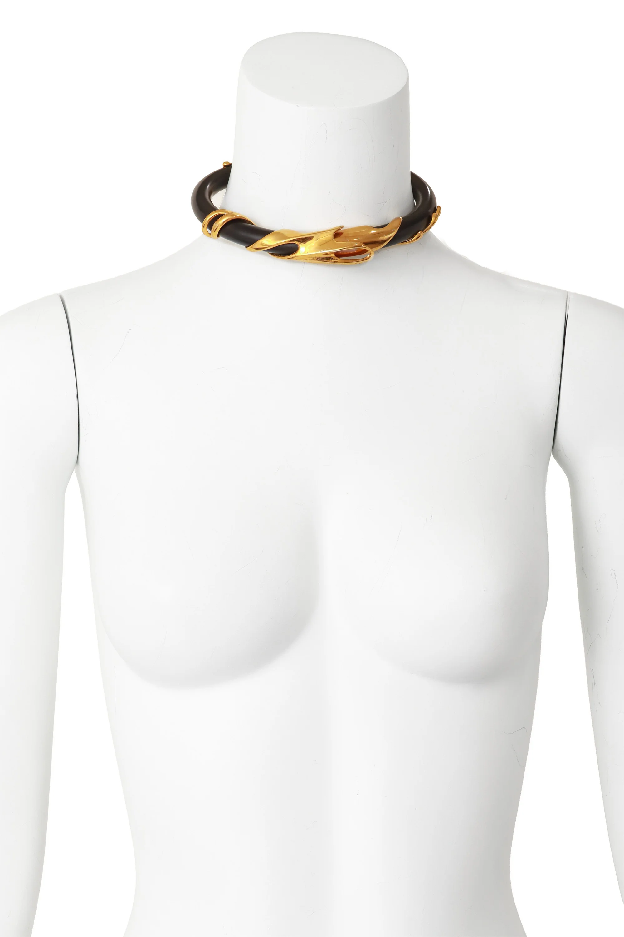 Brutalist Gilded Tube Collar - Image 2