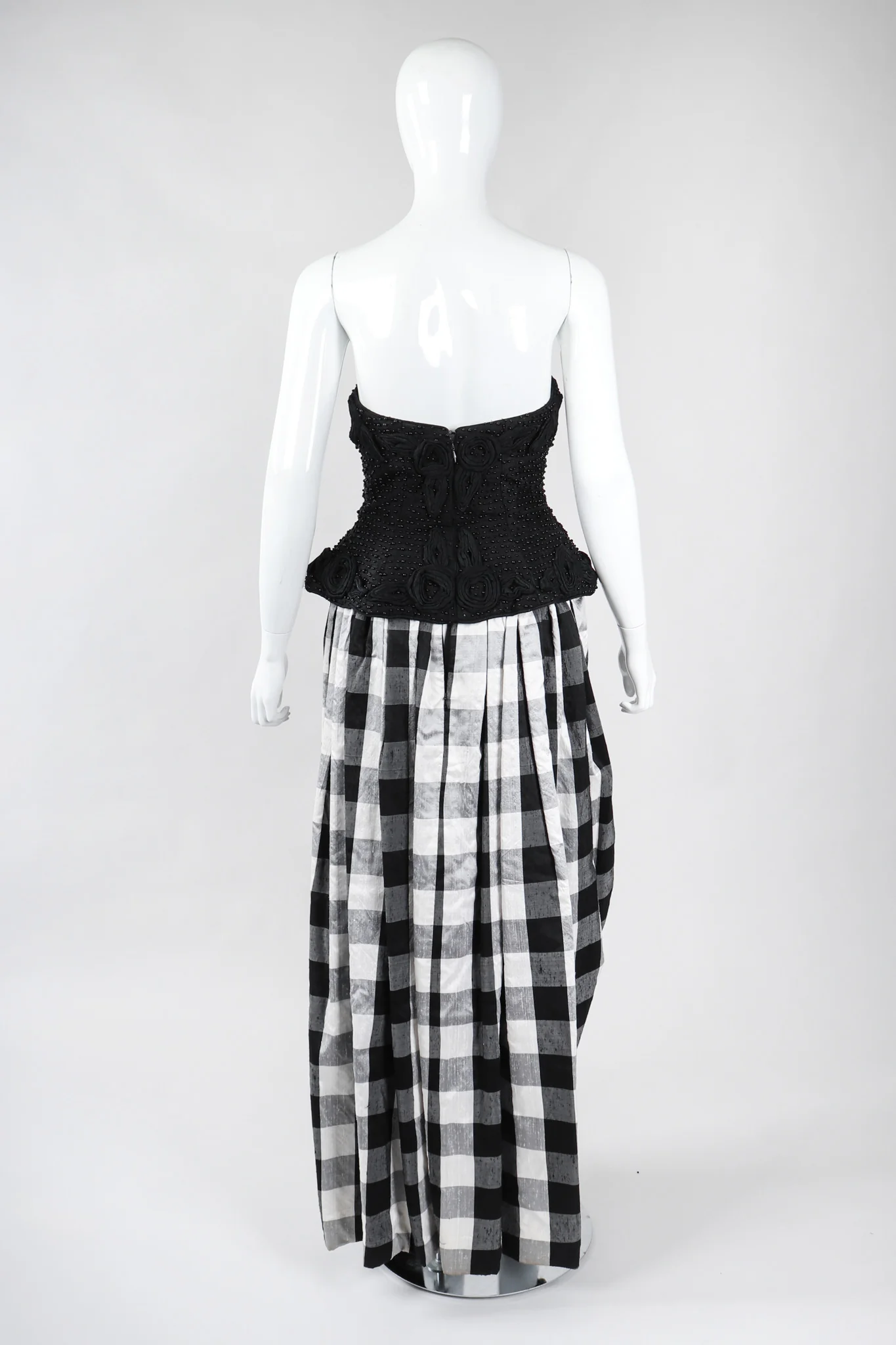 Gingham Bustier Ball Gown - Image 10