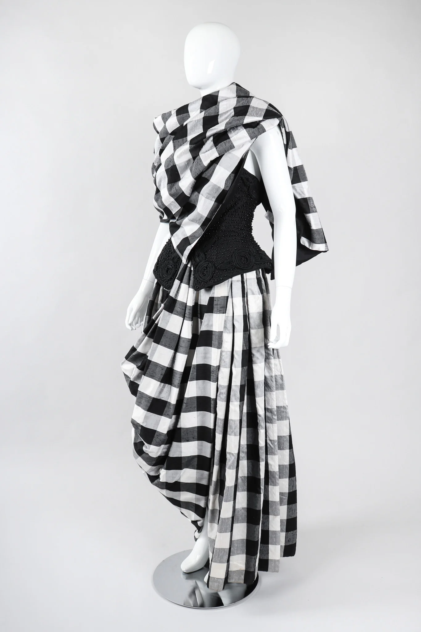 Gingham Bustier Ball Gown - Image 5
