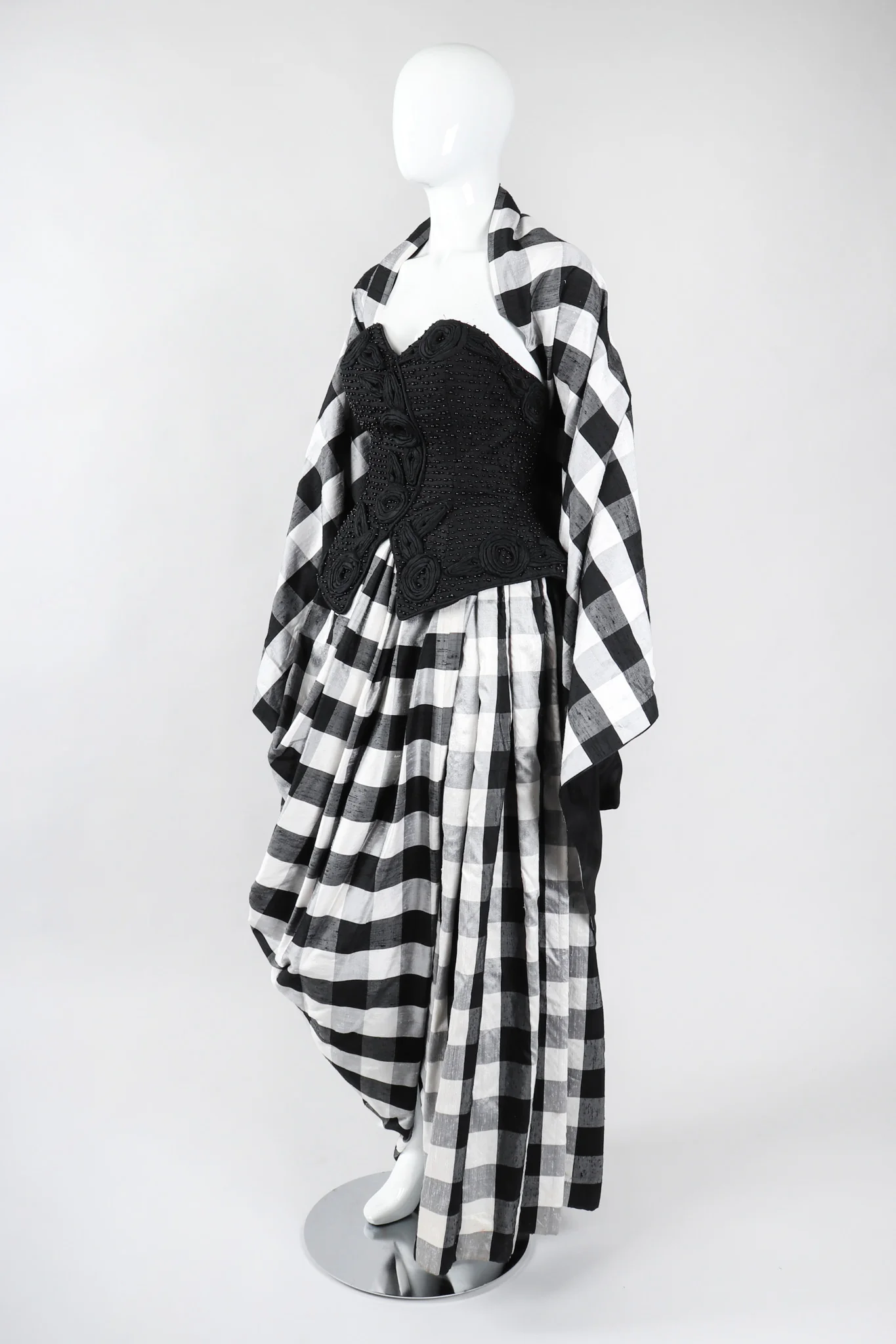 Gingham Bustier Ball Gown - Image 6