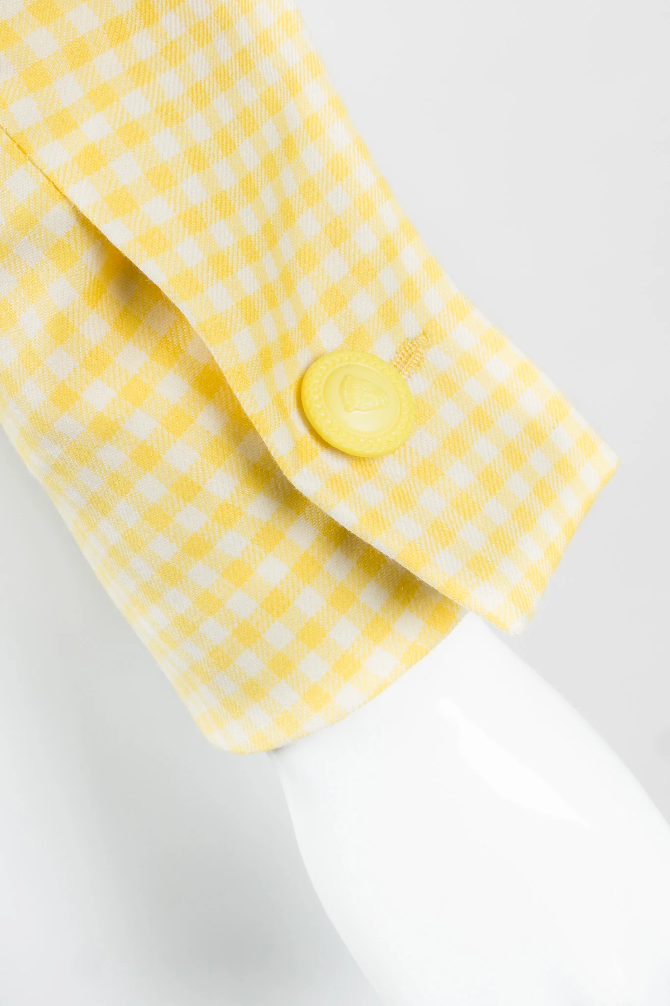 Gingham Double Breasted Letter Jacket - Image 10