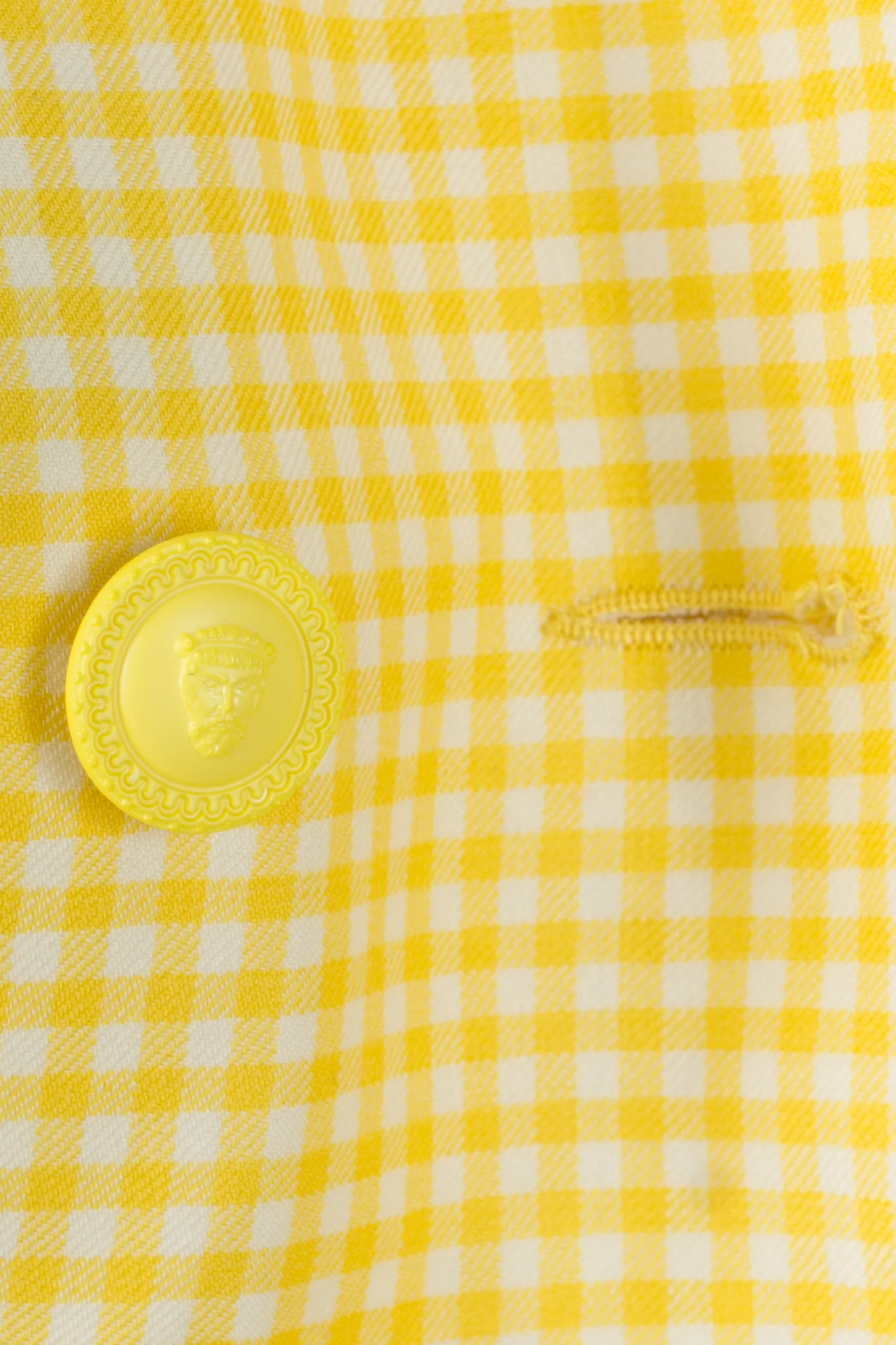 Gingham Double Breasted Letter Jacket - Image 11