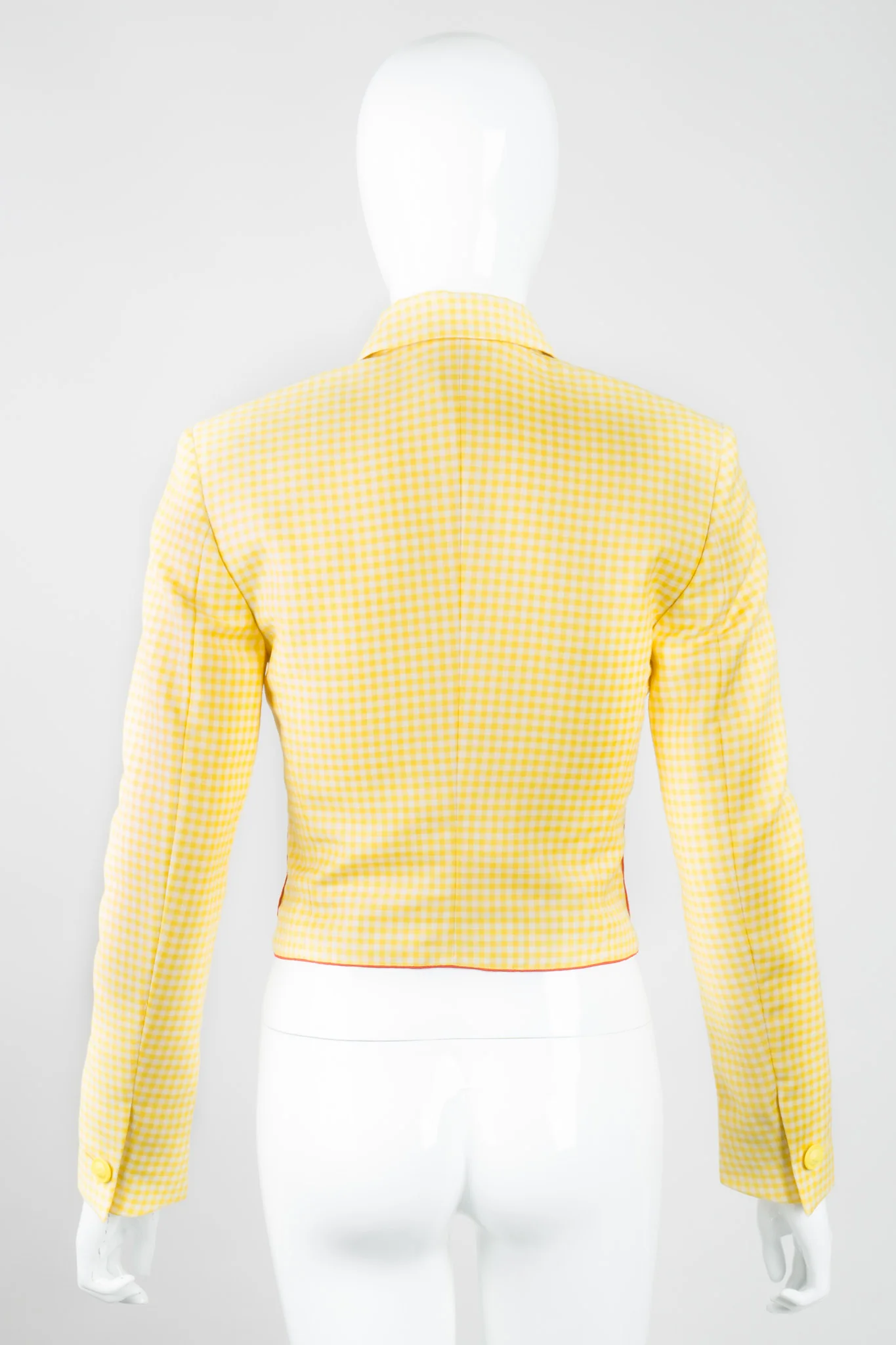 Gingham Double Breasted Letter Jacket - Image 6