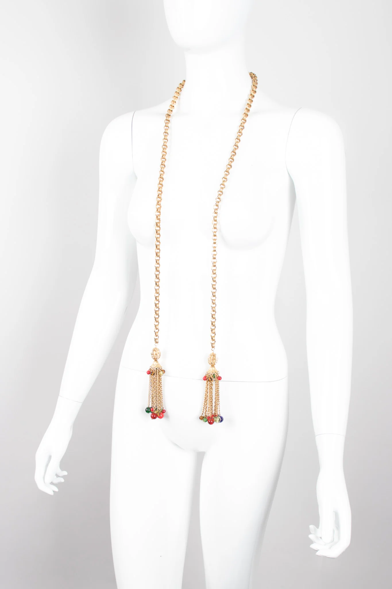 Glass Bead Tassel Necklace / Belt - Image 12