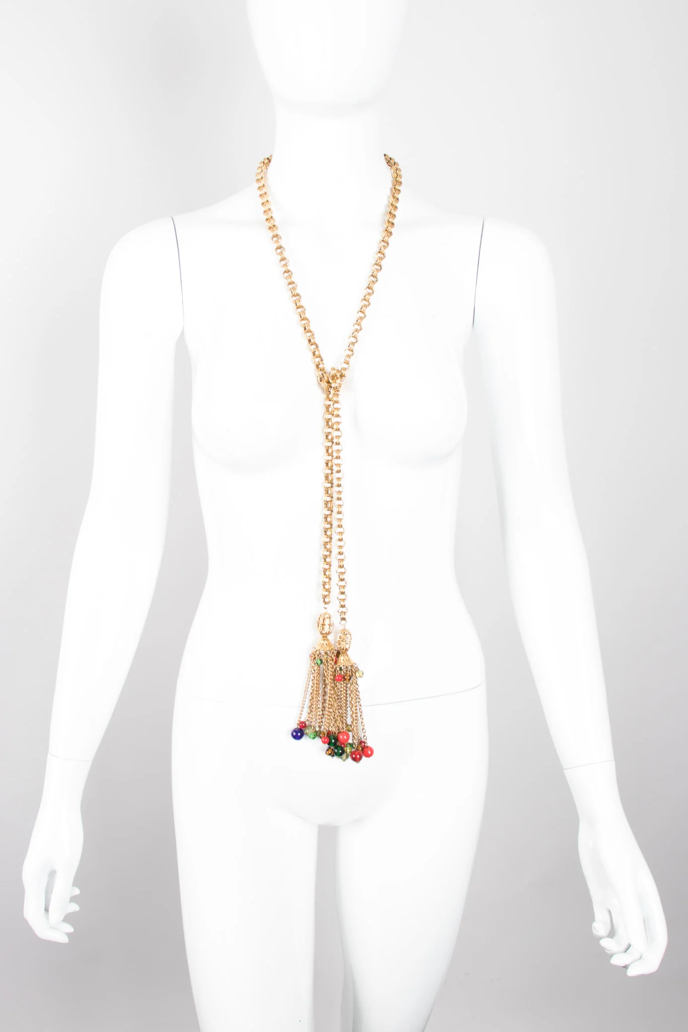 Glass Bead Tassel Necklace / Belt - Image 13