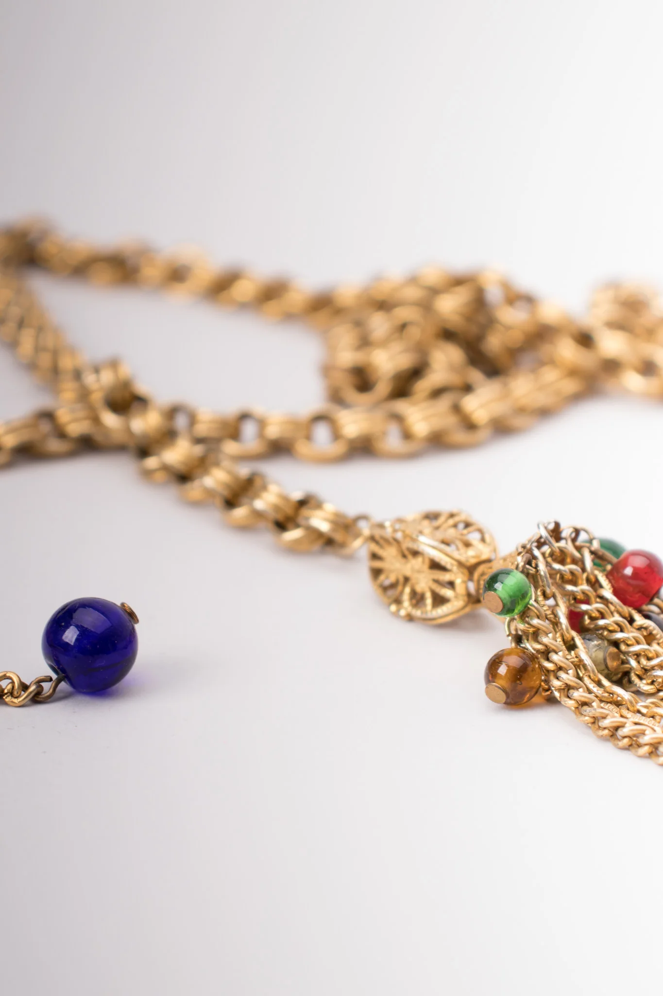 Glass Bead Tassel Necklace / Belt - Image 7
