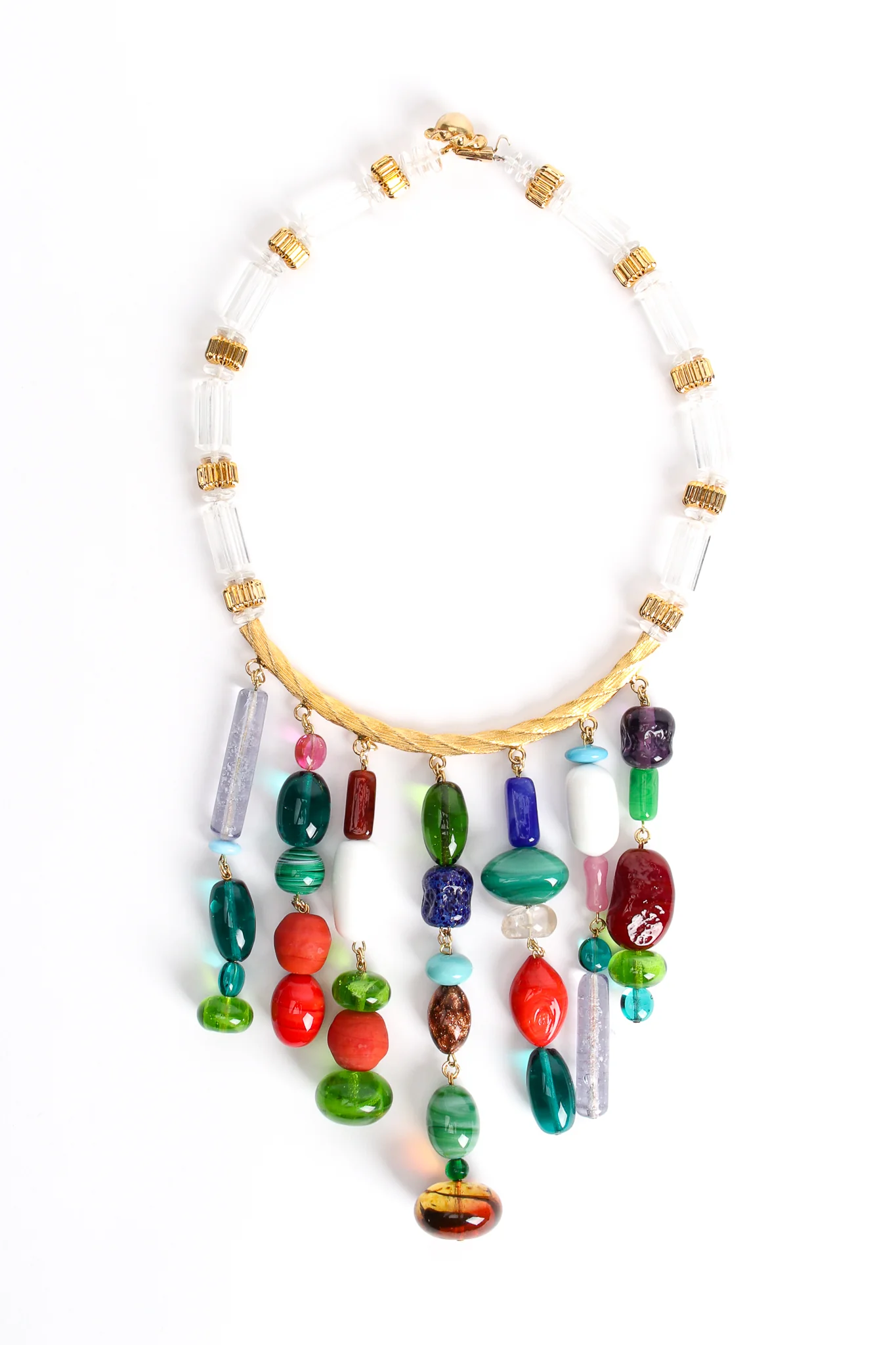 Glass Bead Waterfall Necklace - Image 3