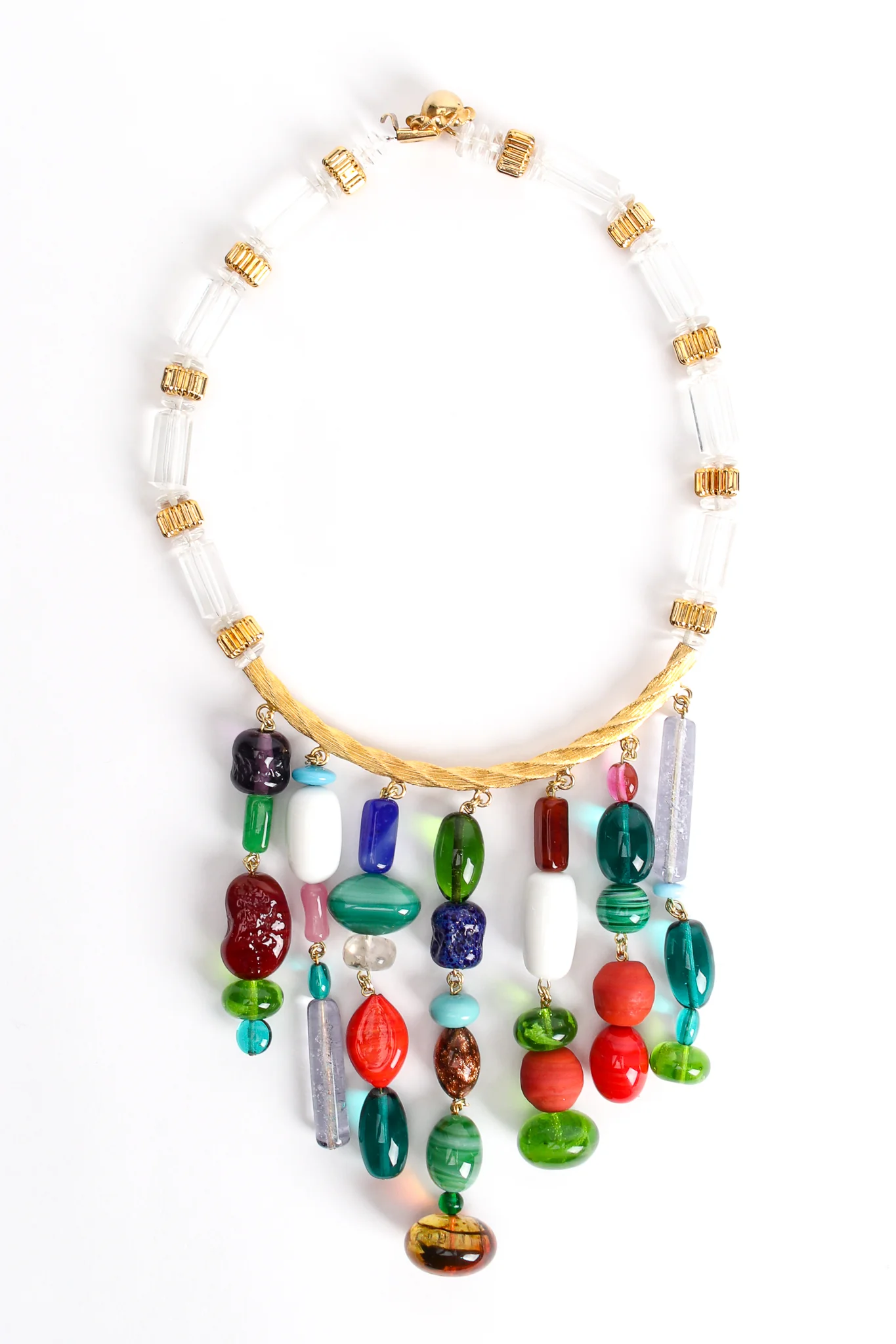 Glass Bead Waterfall Necklace - Image 4