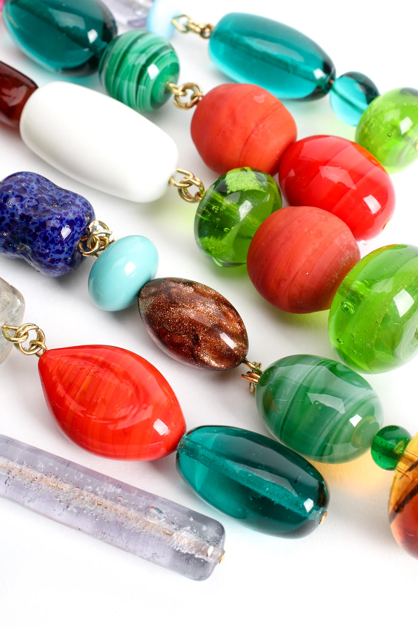Glass Bead Waterfall Necklace - Image 7