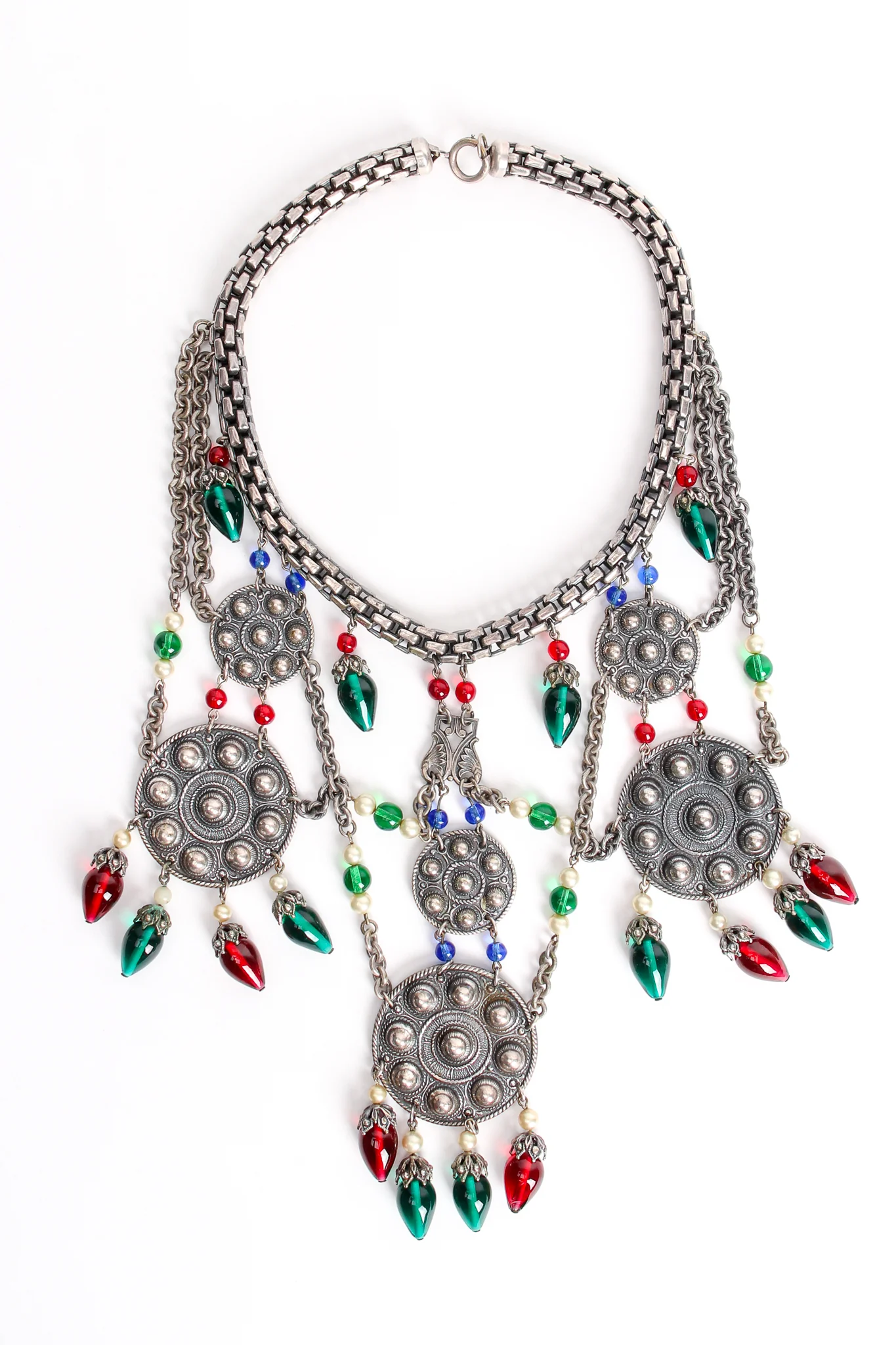 Glass Bulb Large Bib Necklace - Image 3