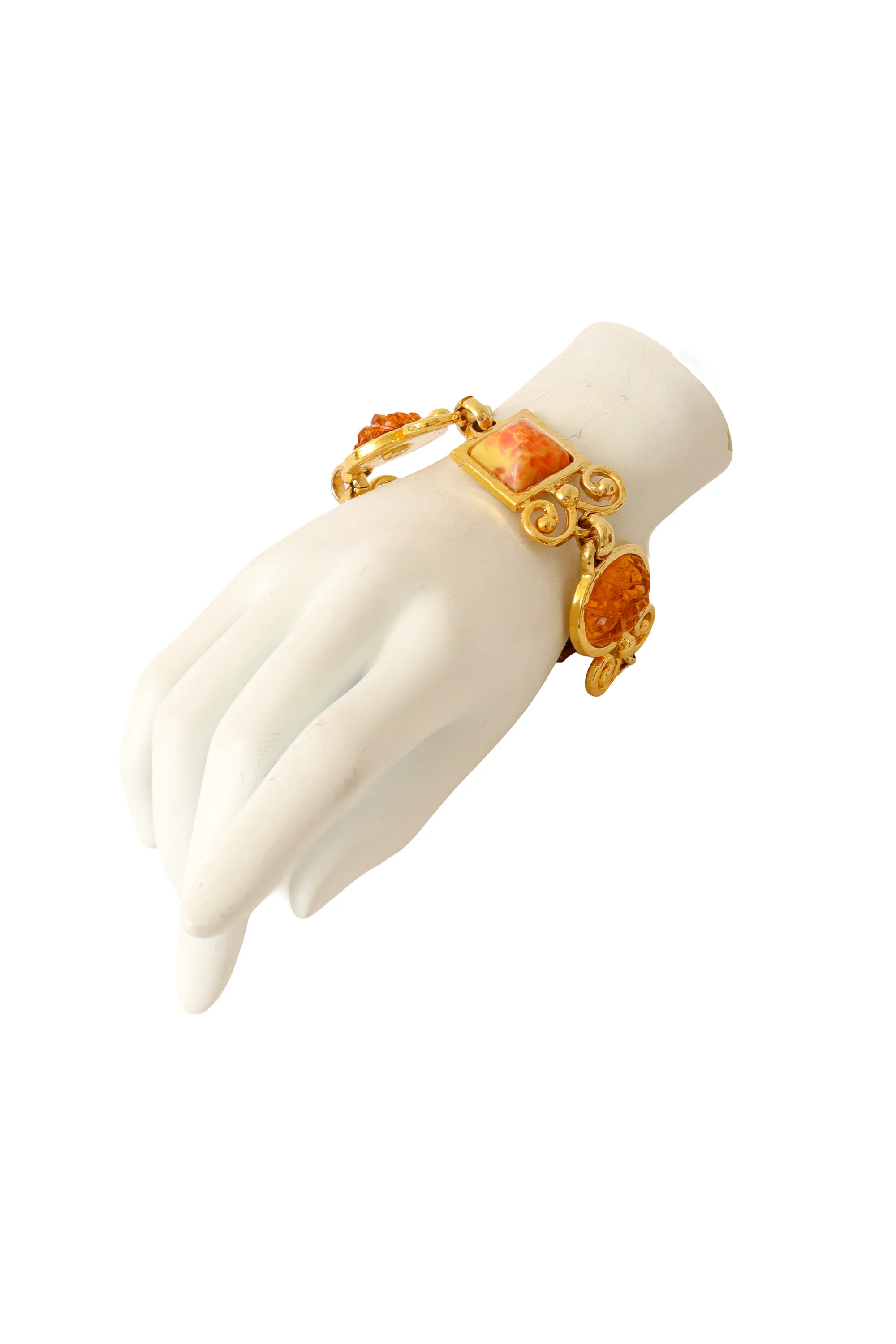 Glass Scroll Link Bracelet - Image 2