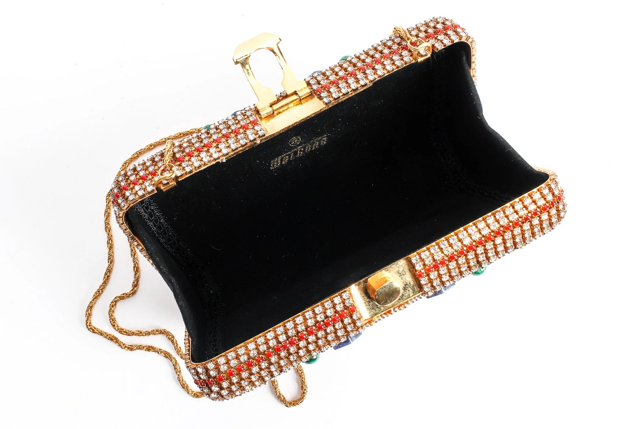 Glass Stone & Rhinestone Box Clutch - Image 15