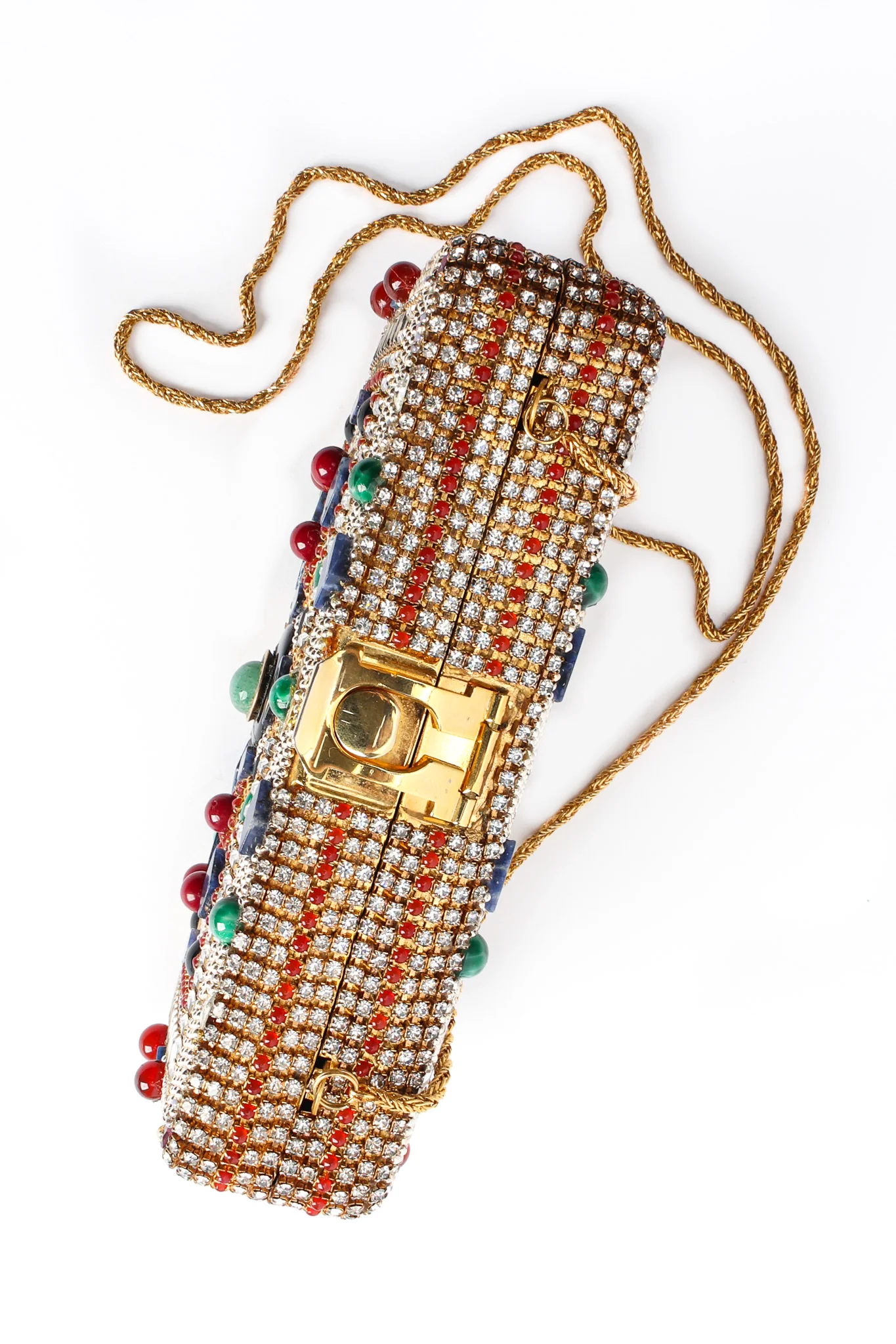 Glass Stone & Rhinestone Box Clutch - Image 9