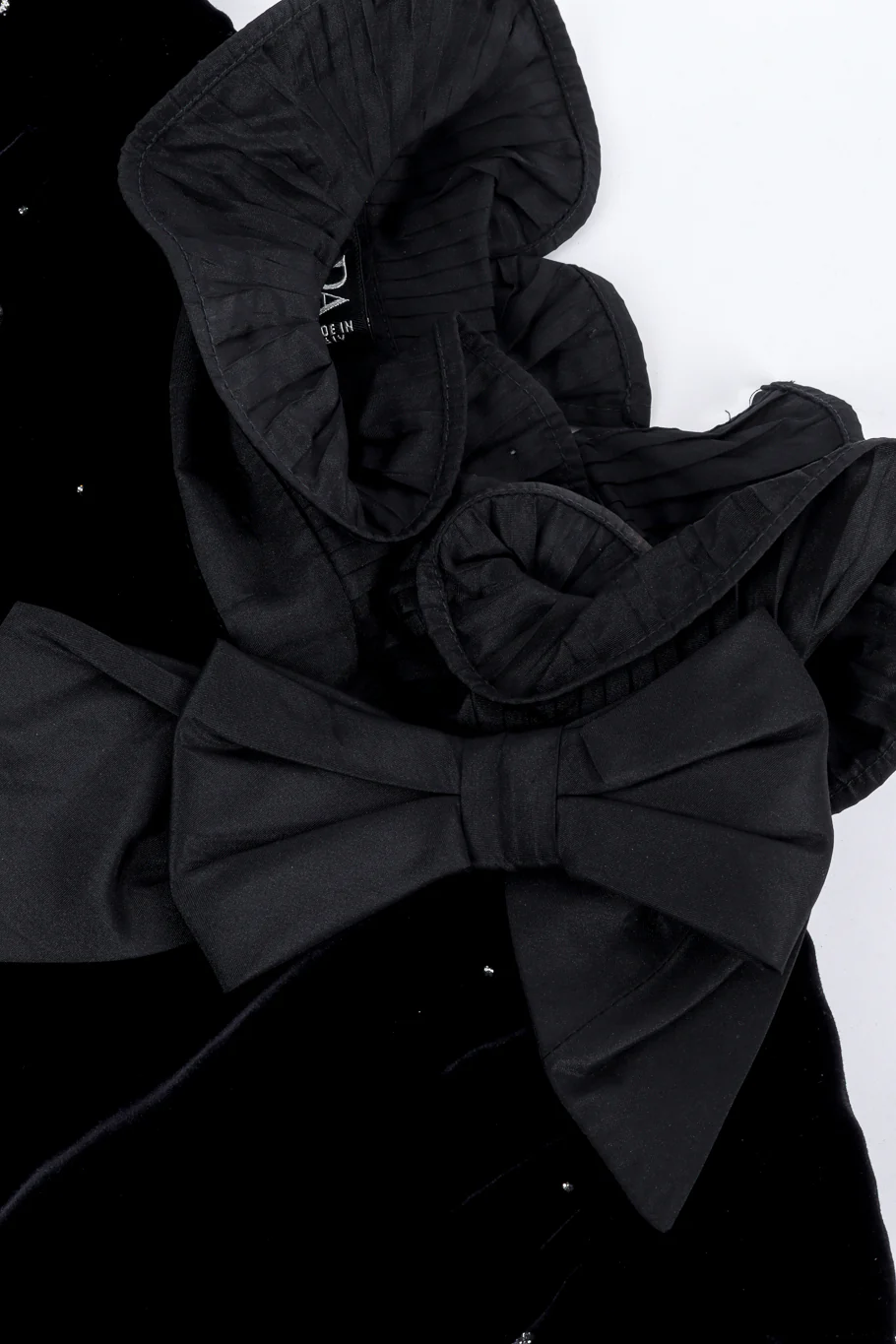 Glitter Ruffle Velvet Dress - Image 8