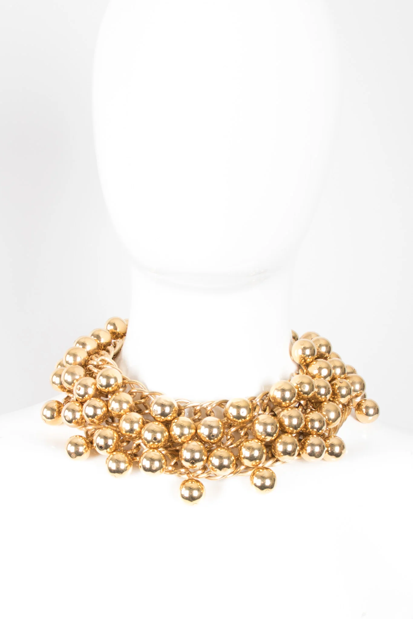 Gold Ball Collar Necklace - Image 2