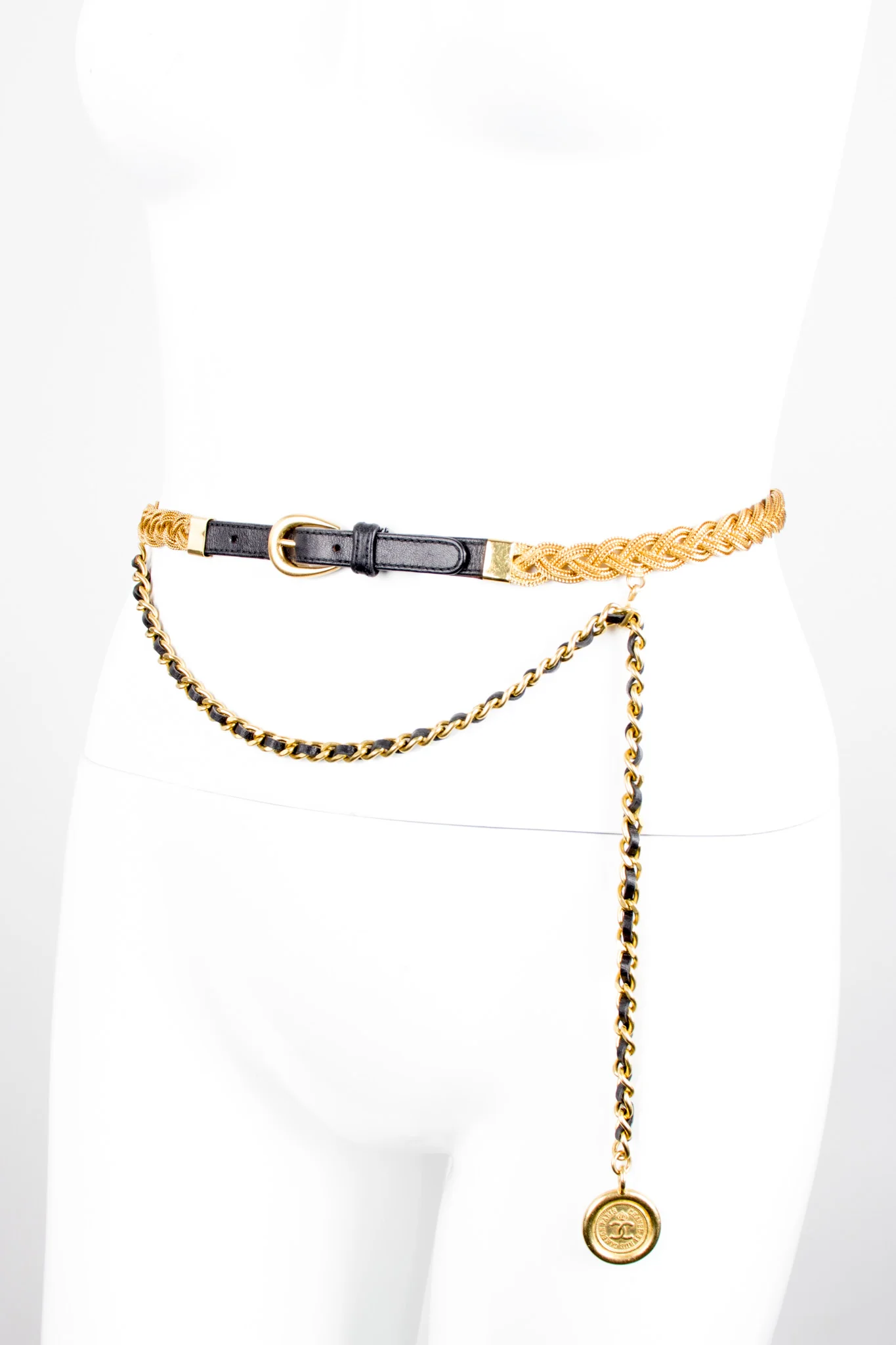 Gold Braided Chain Charm Belt - Image 11