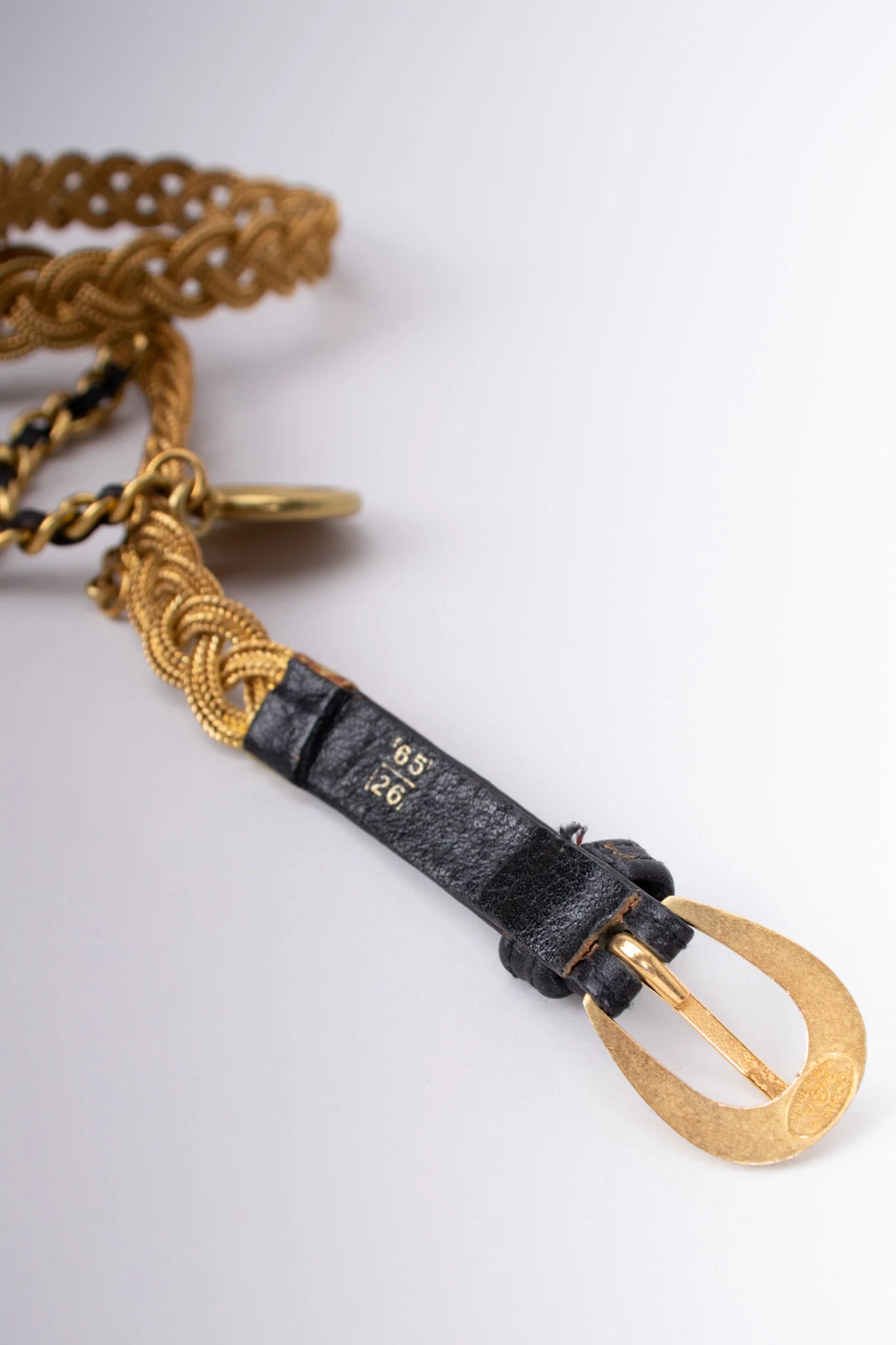 Gold Braided Chain Charm Belt - Image 6