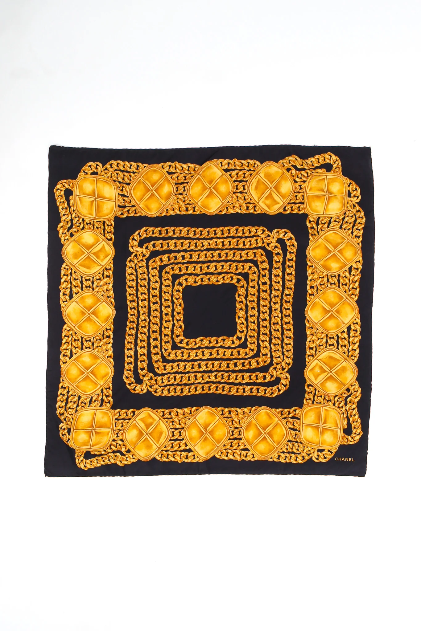 Chain Link Print Silk Scarf - Image 2