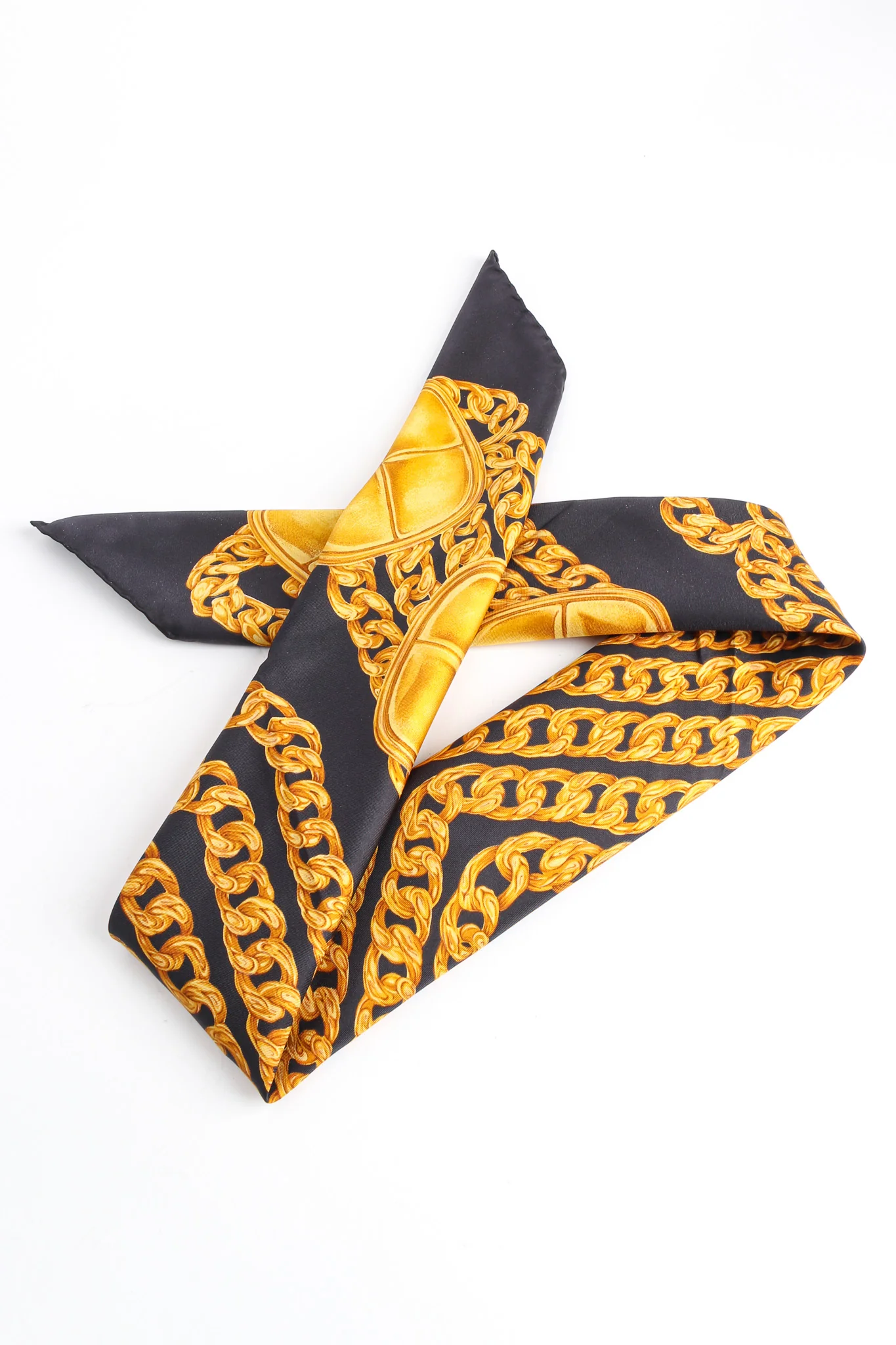 Chain Link Print Silk Scarf - Image 5