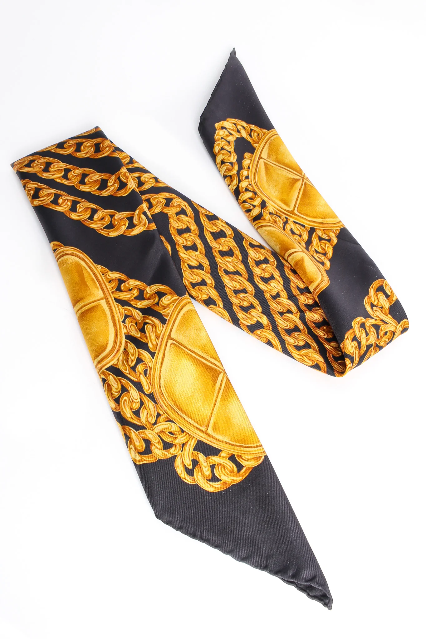 Chain Link Print Silk Scarf - Image 6