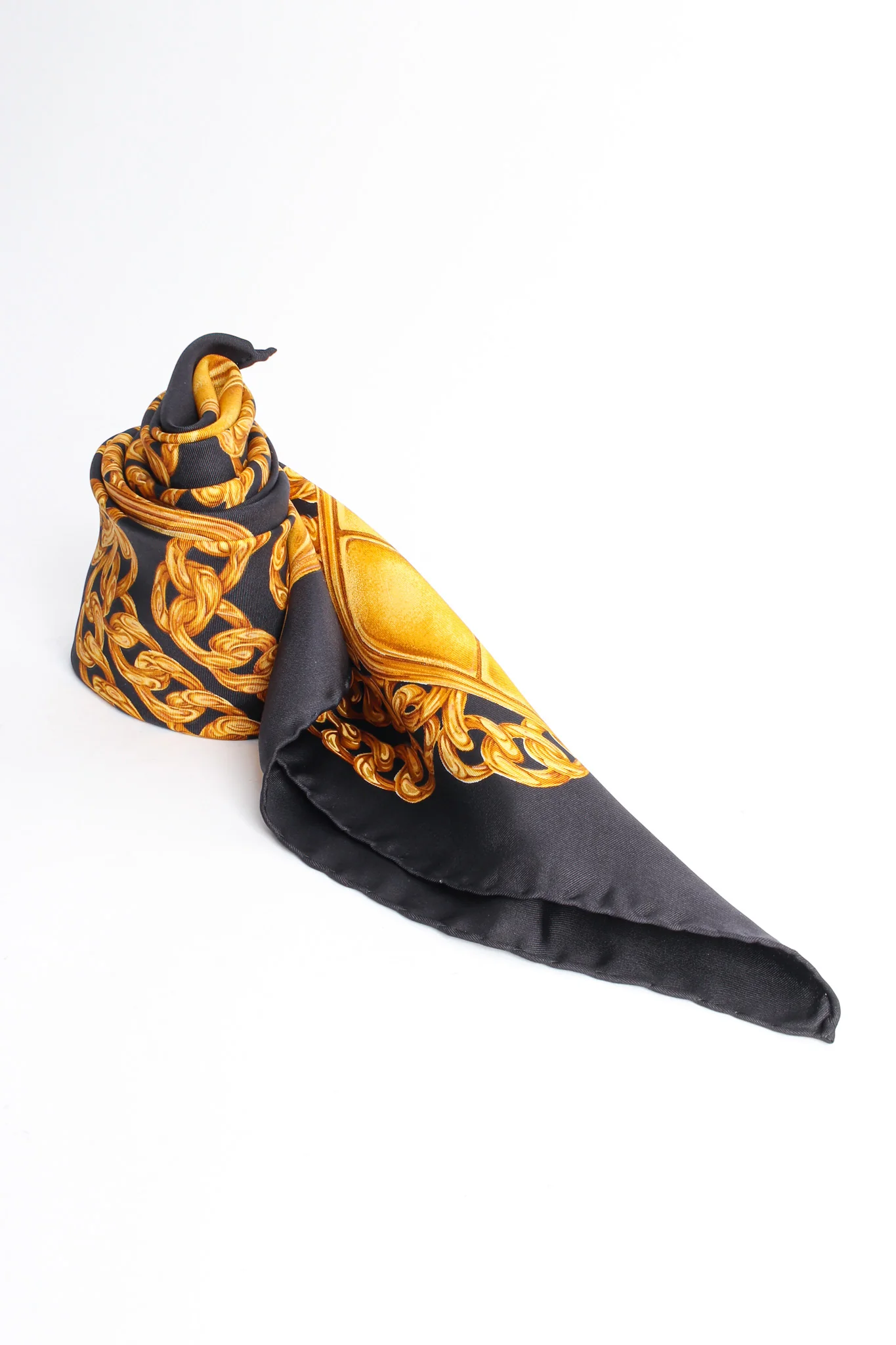 Chain Link Print Silk Scarf - Image 7