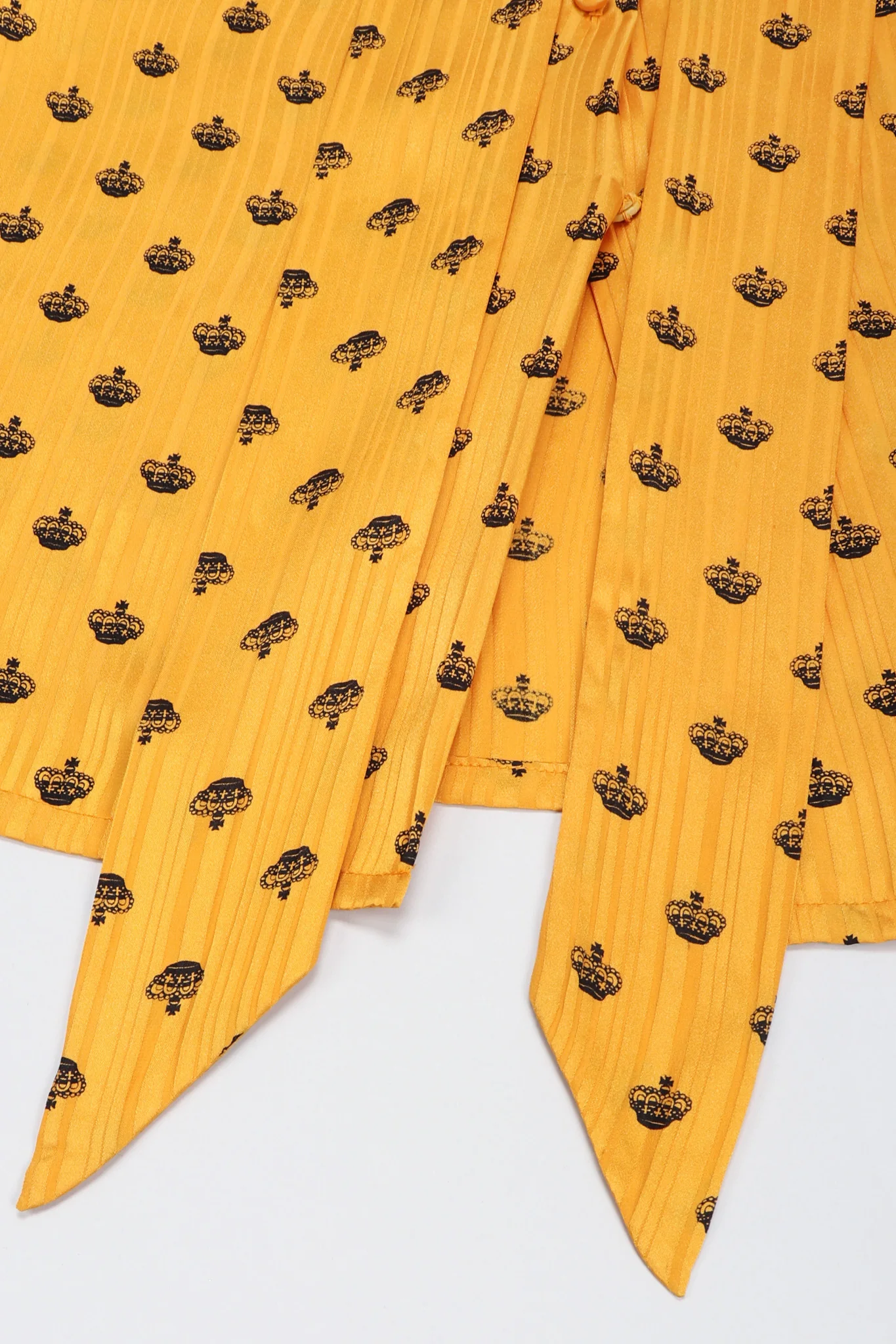 Gold Crown Silk Bow Blouse - Image 14