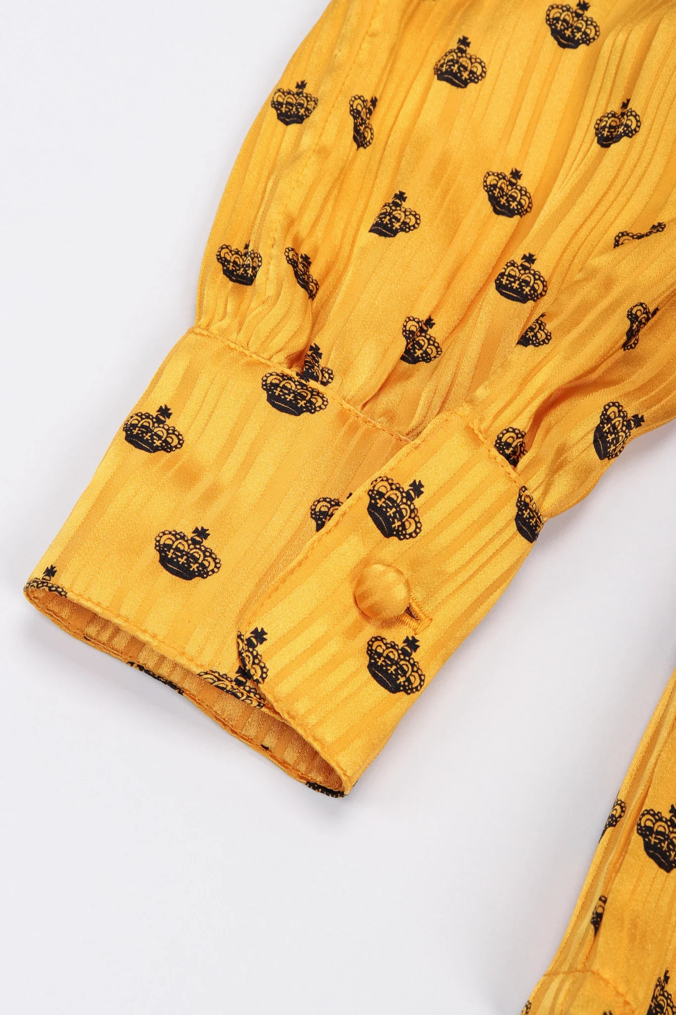 Gold Crown Silk Bow Blouse - Image 16
