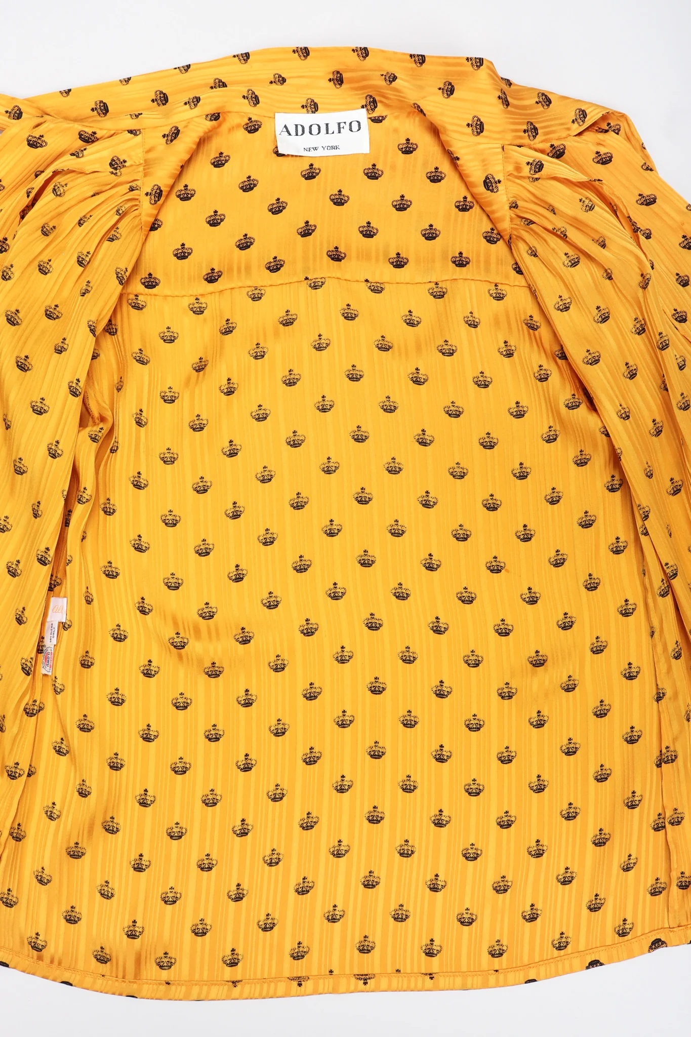 Gold Crown Silk Bow Blouse - Image 17