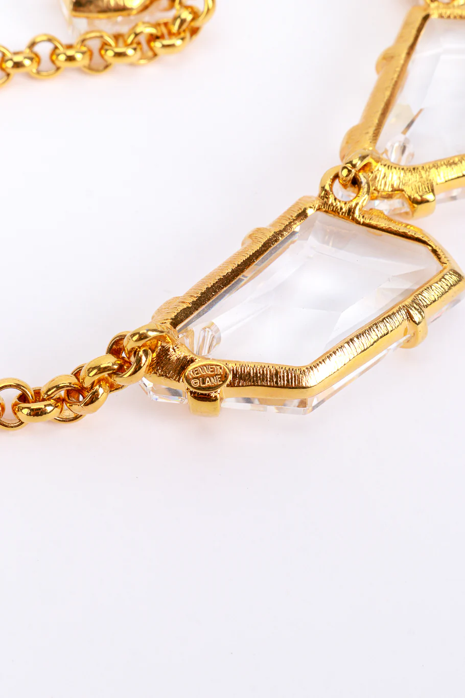 Gold Crystal Ice Nugget Collar Necklace - Image 5