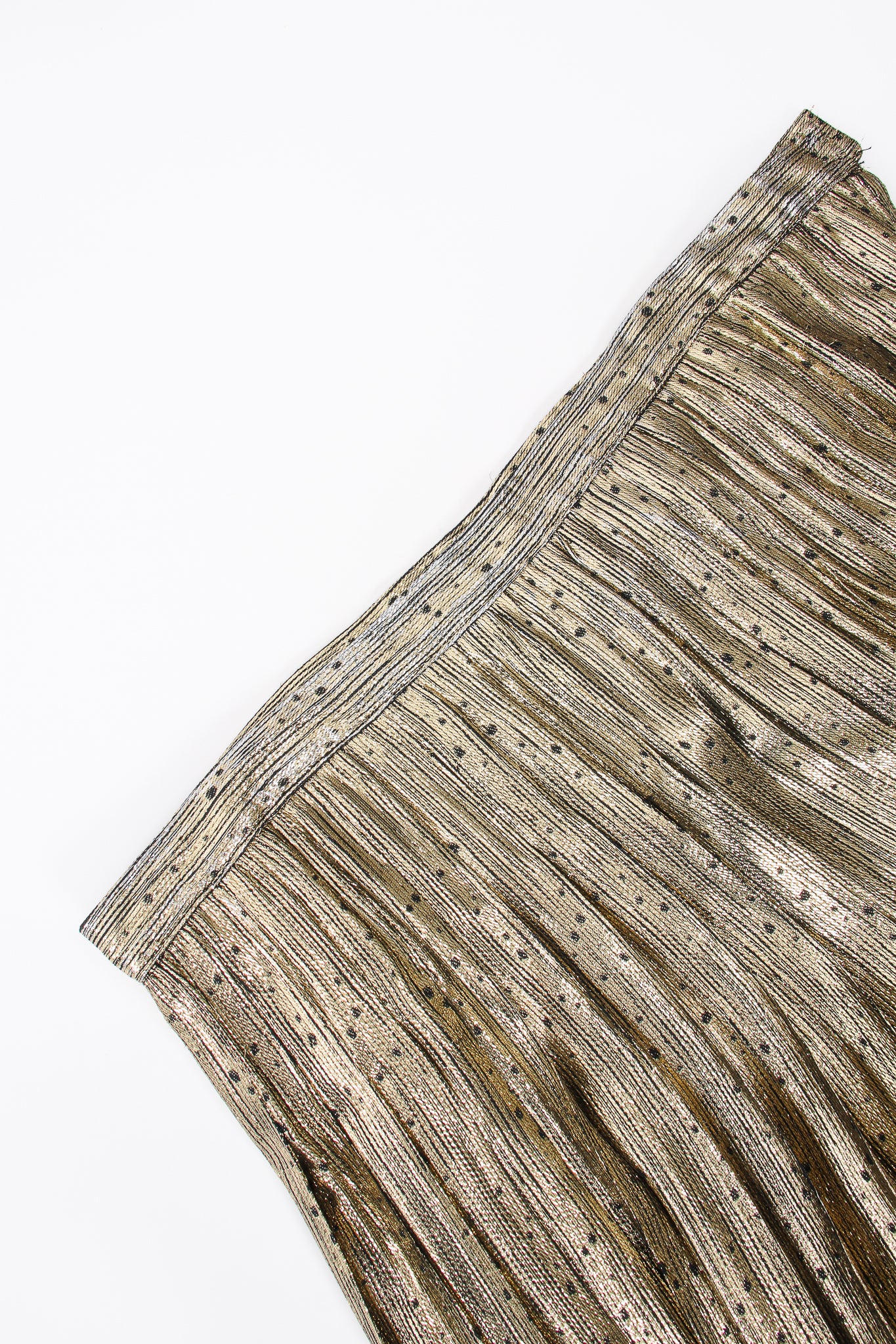 Gold Lamé Pleated Dot Skirt - Image 11