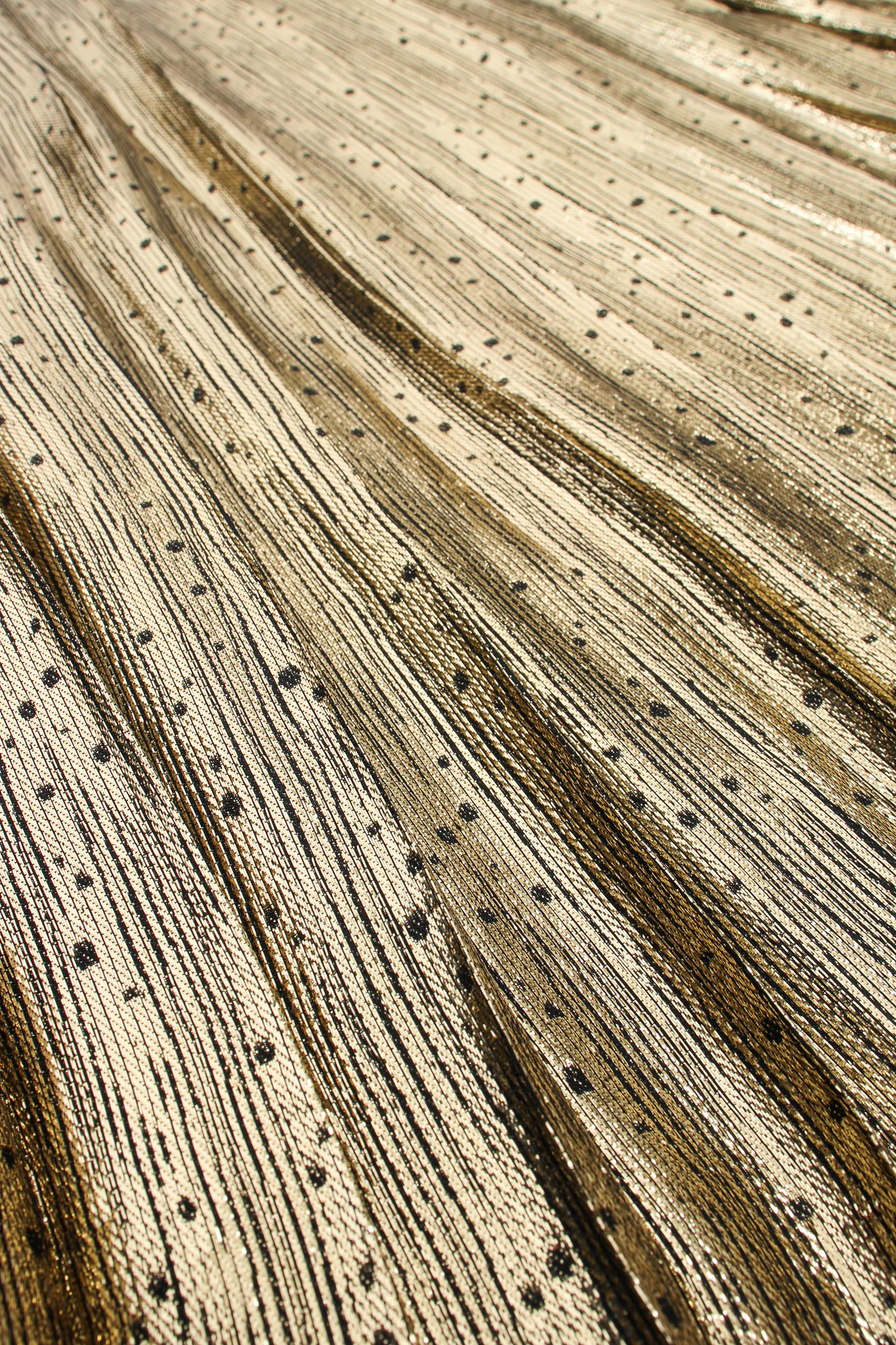 Gold Lamé Pleated Dot Skirt - Image 7