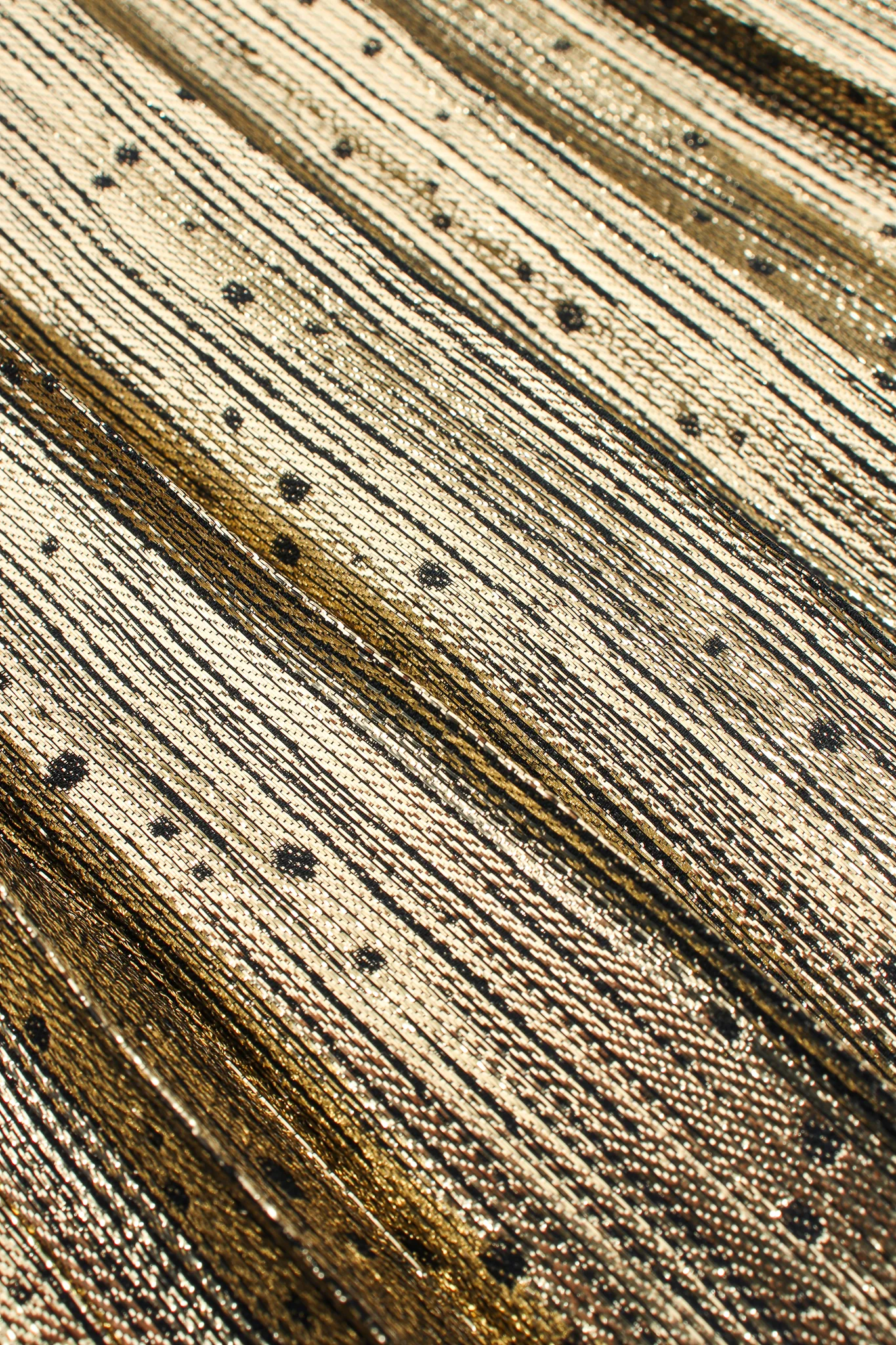 Gold Lamé Pleated Dot Skirt - Image 8