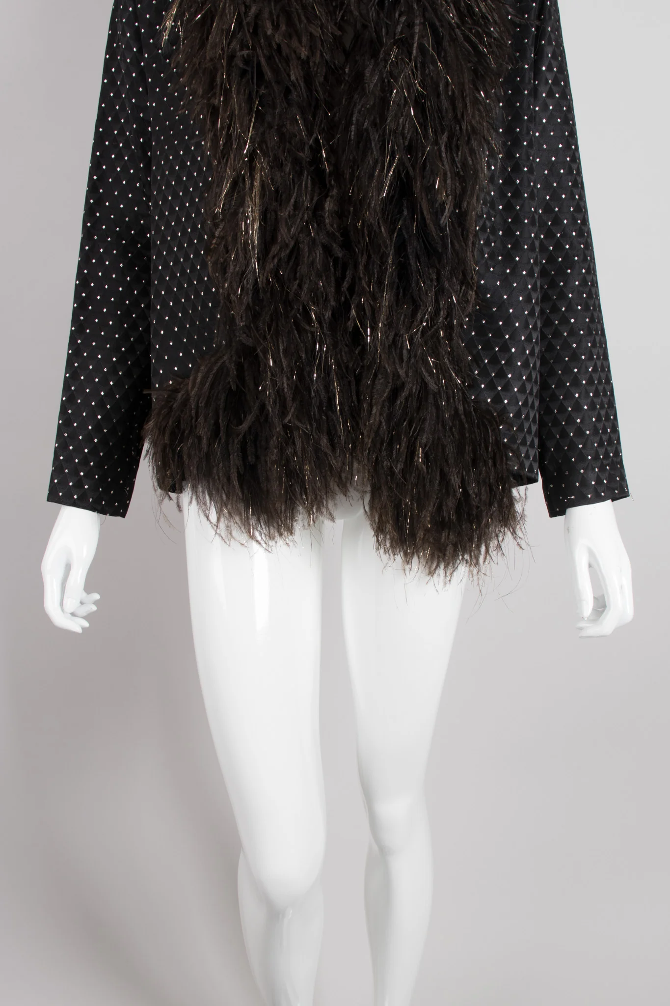 Gold Dotted Ostrich Jacket - Image 12