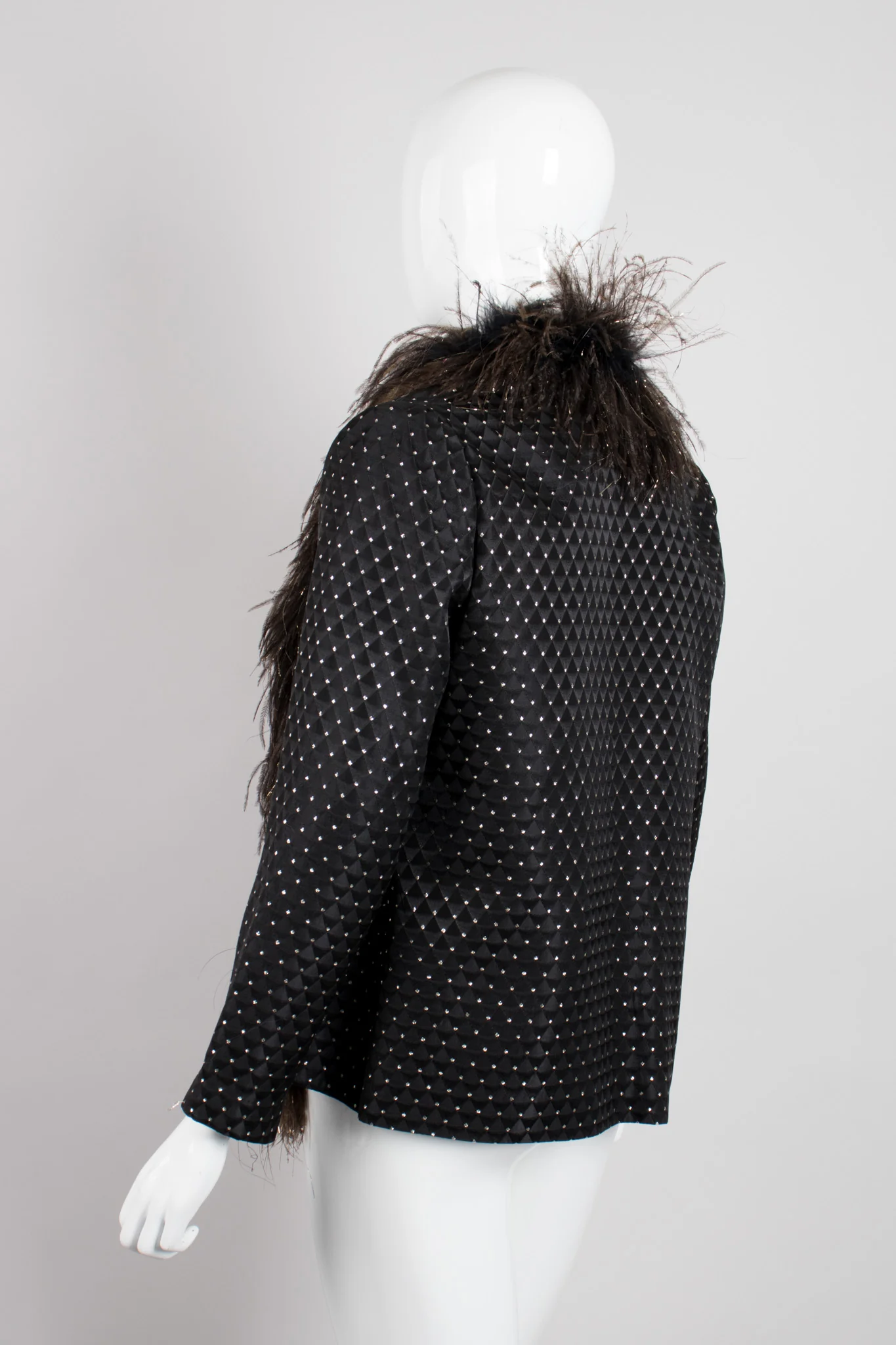 Gold Dotted Ostrich Jacket - Image 6