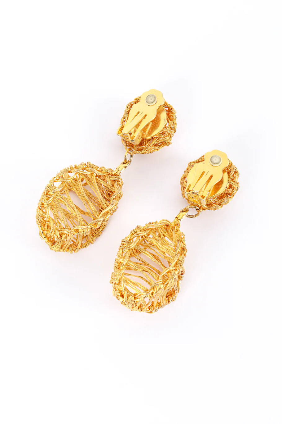 Gold Egg Drop Earrings - Image 5