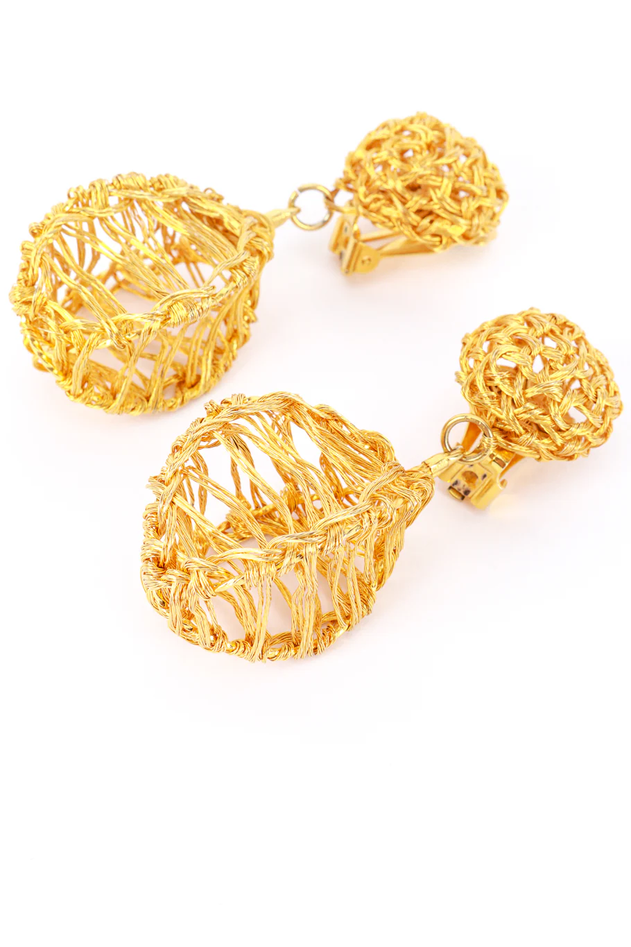 Gold Egg Drop Earrings - Image 8