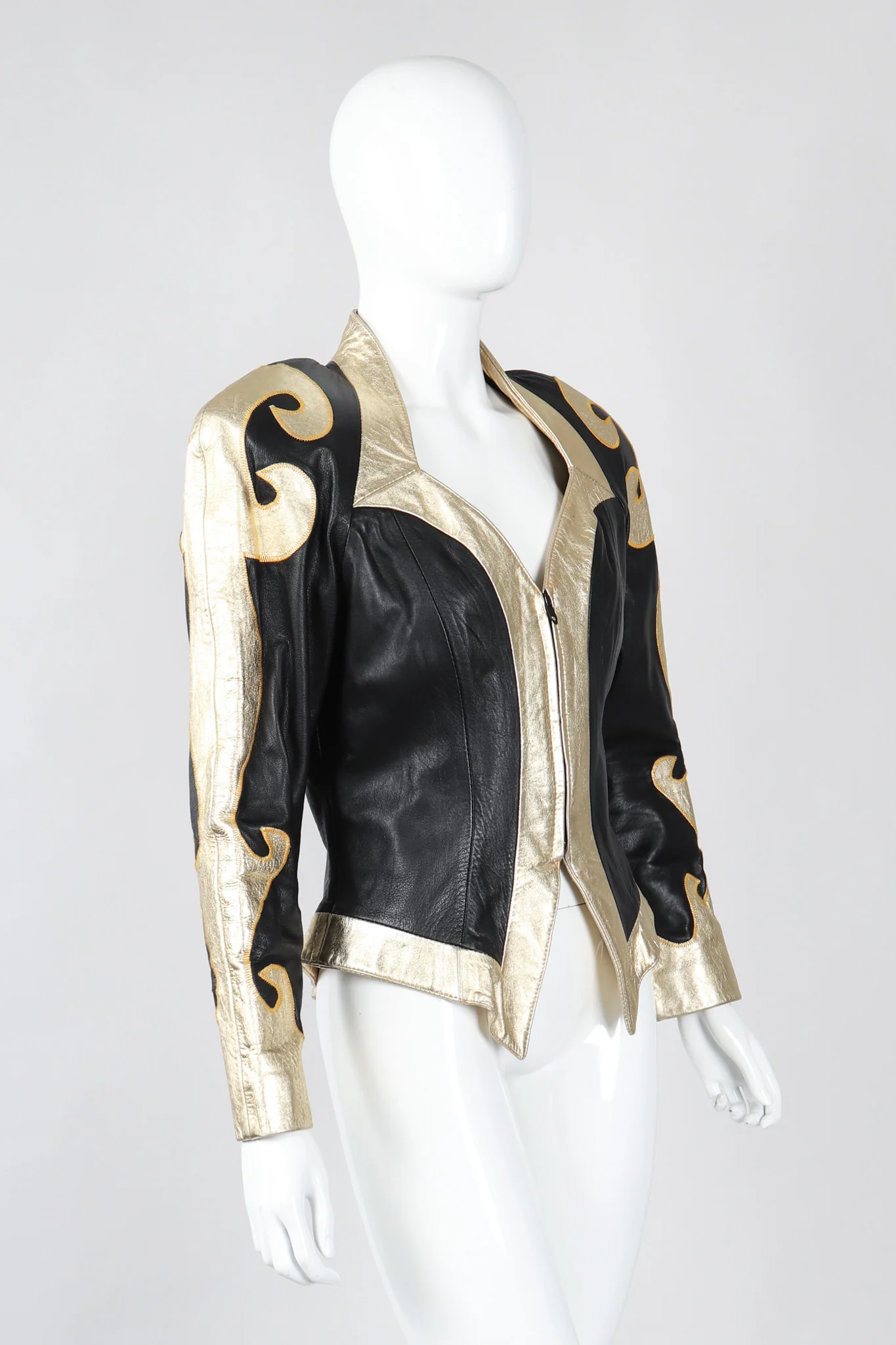 Gold Flourish Leather Jacket