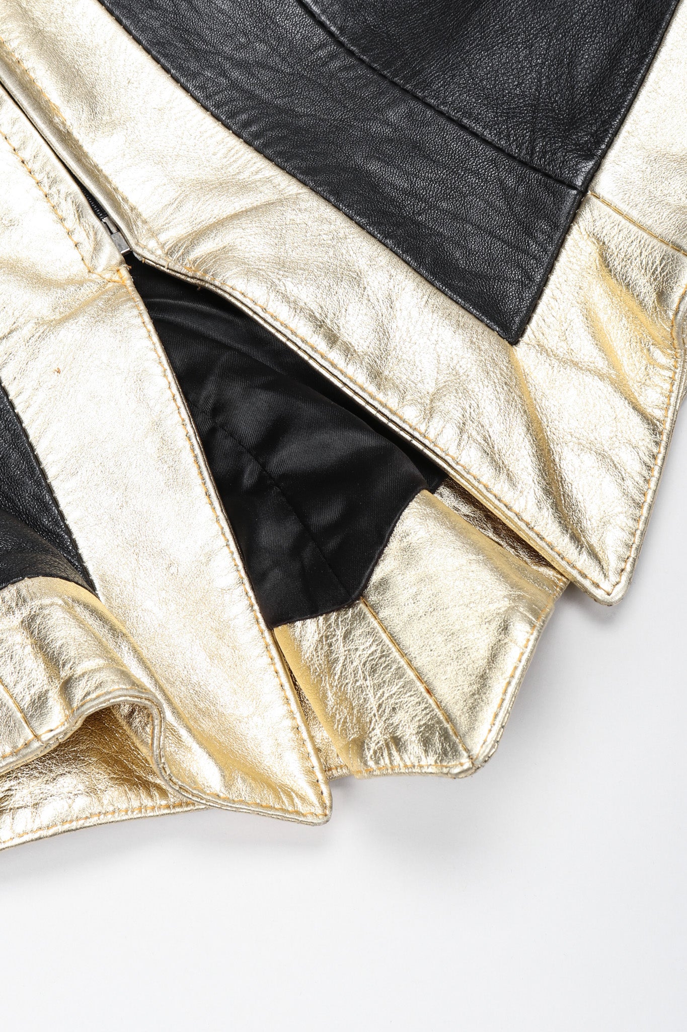 Gold Flourish Leather Jacket - Image 14