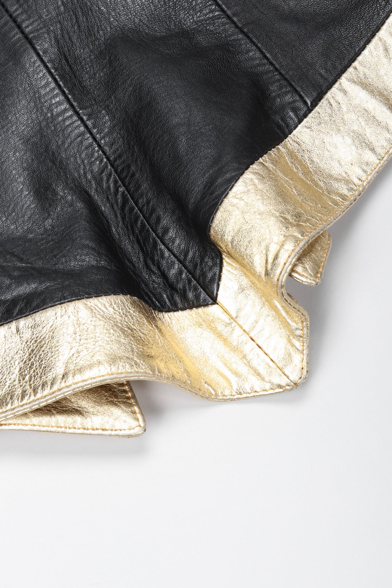 Gold Flourish Leather Jacket - Image 15