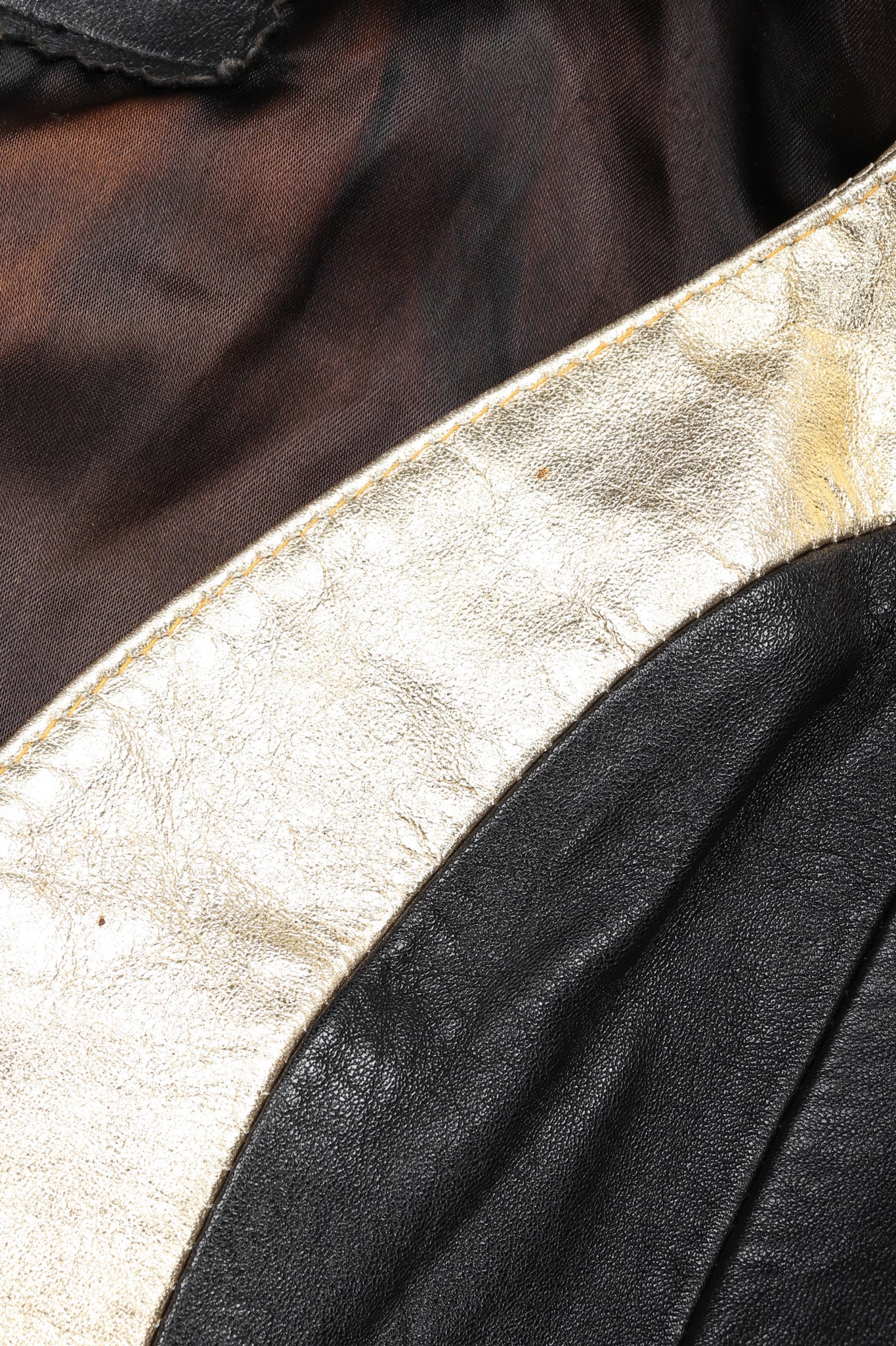 Gold Flourish Leather Jacket - Image 17