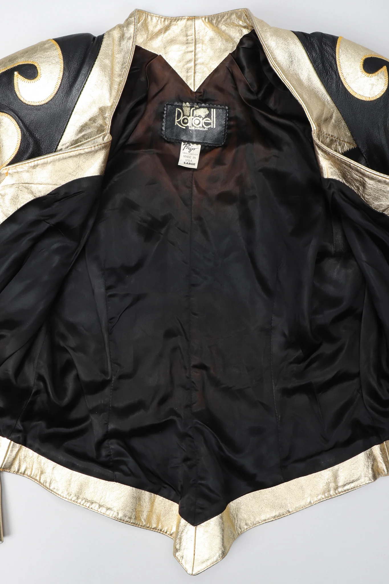 Gold Flourish Leather Jacket - Image 19