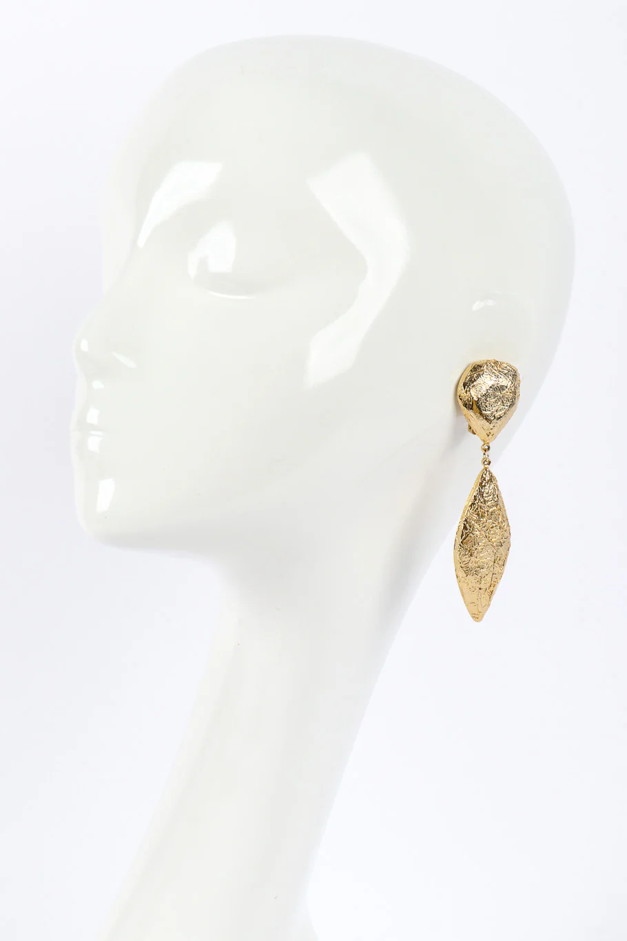 Gold Foil Drop Earrings - Image 2