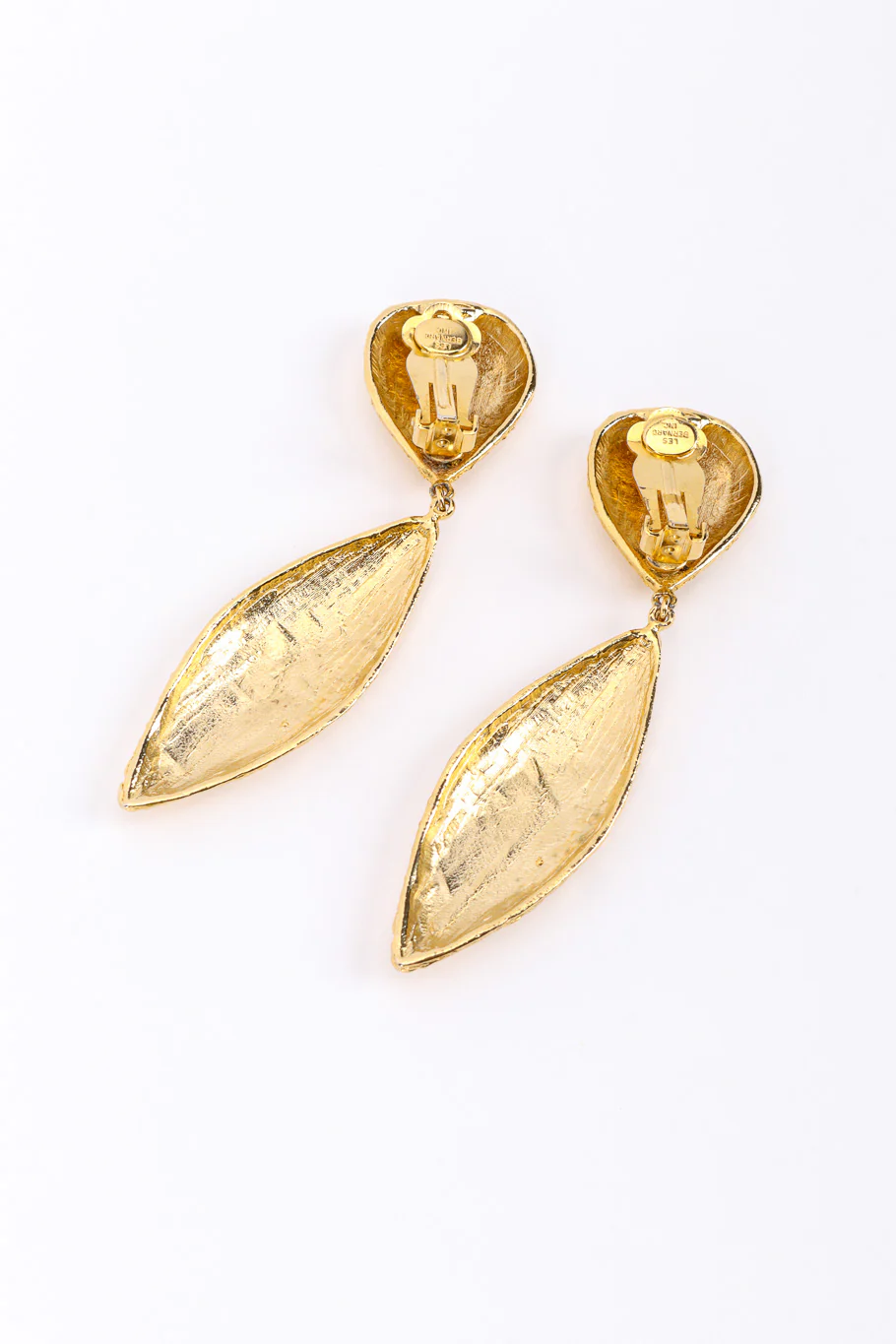 Gold Foil Drop Earrings - Image 3