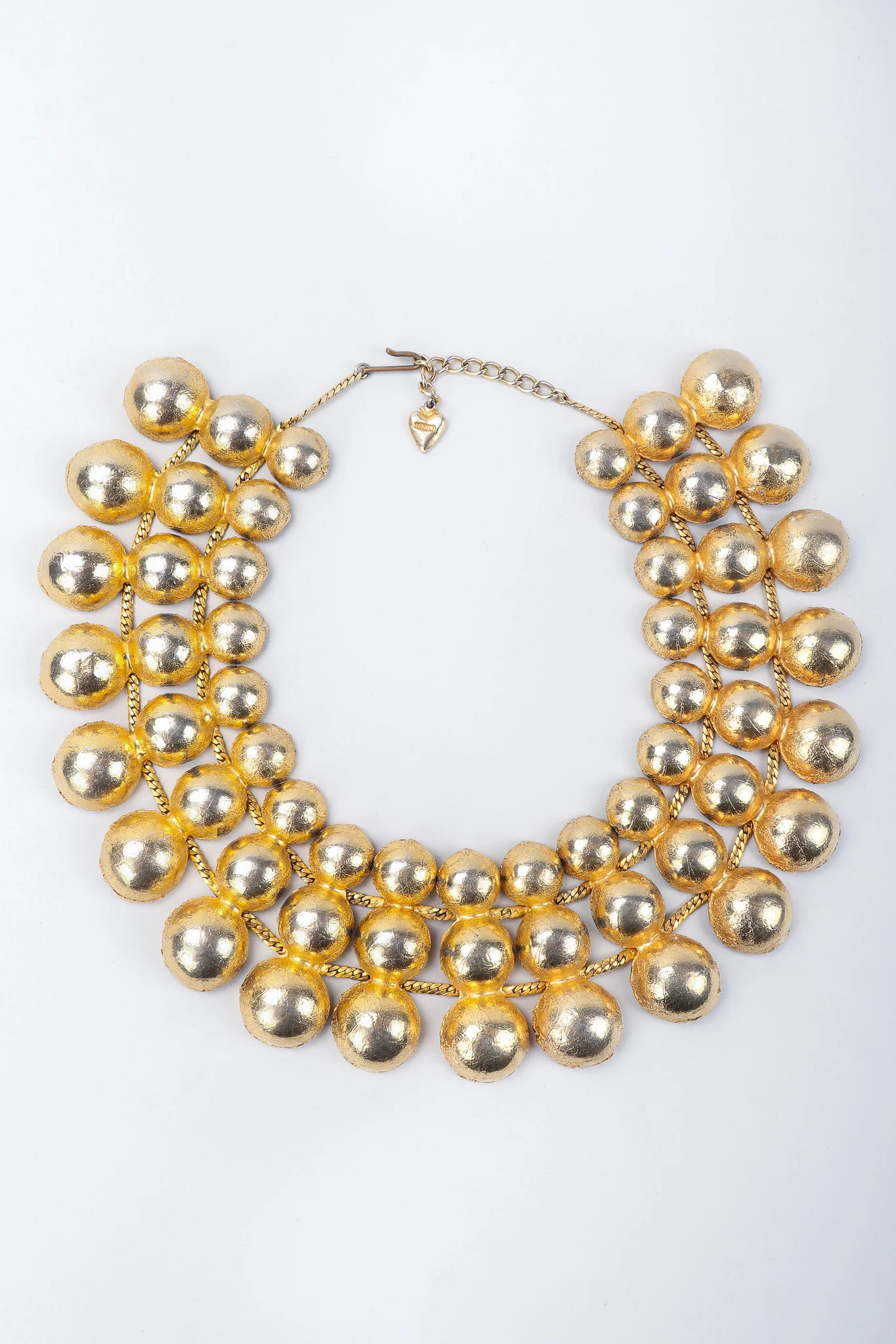 Gold Foil Dome Collar Necklace - Image 4